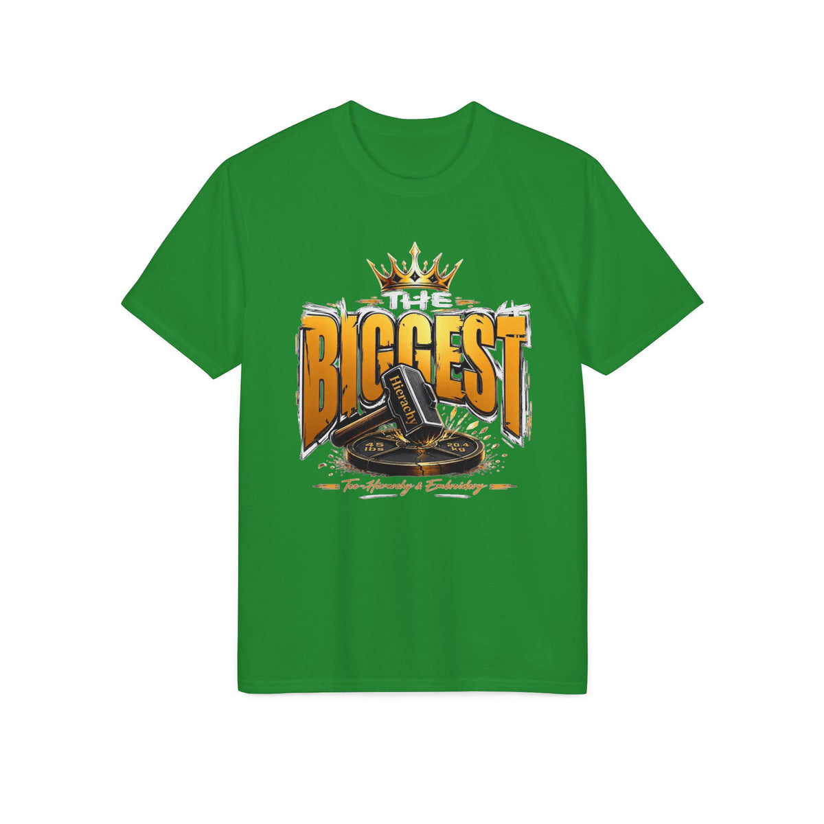 Biggest DJ Turntable Graphic T-Shirt — 'BIGGEST' Crowned Record Player Tee