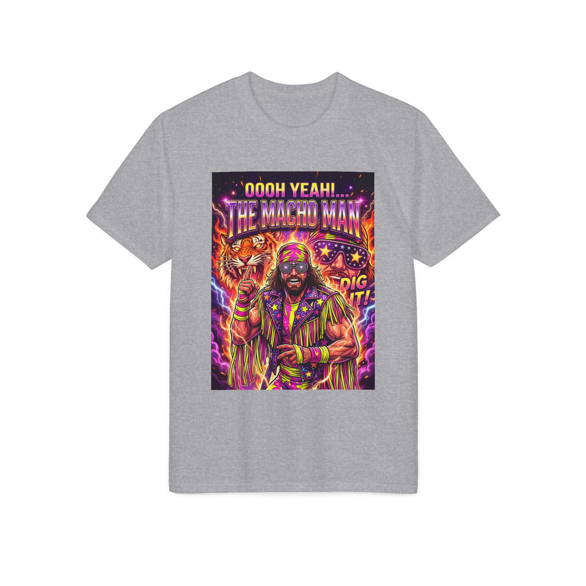 Macho Man Wrestling Tribute T-Shirt — "Ooooh Yeah! The Macho Man" Retro Wrestling Tee