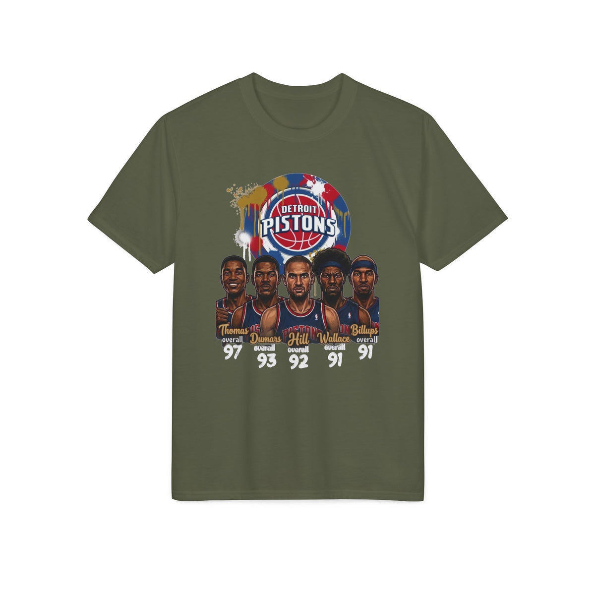 Detroit Pistons Legends T-Shirt — Retro Bad Boys Era Basketball Tee