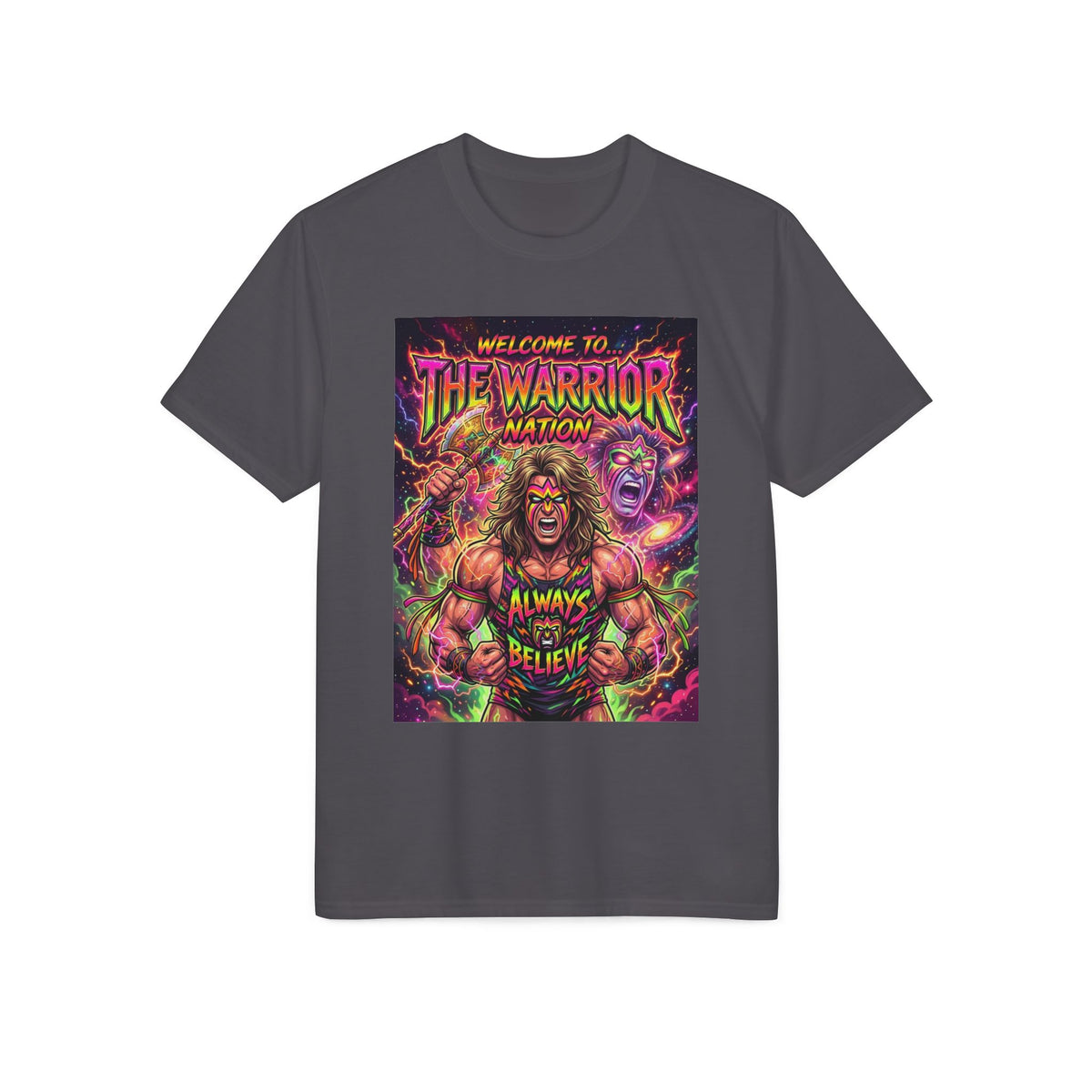 Warrior wrestling Graphic T‑Shirt — "Always Believe" Retro Muscle Tee