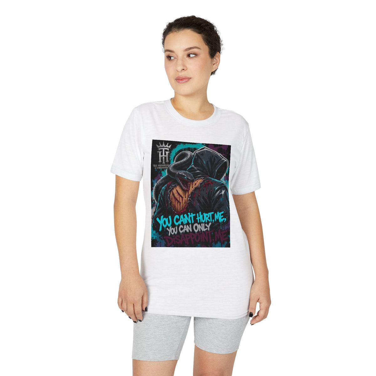 You Can’t Hurt Me Graphic T-Shirt — Hooded Figure Streetwear Tee