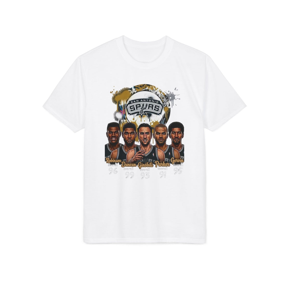 San Antonio Spurs Legends Portrait T-Shirt – Team Players Graphic Tee