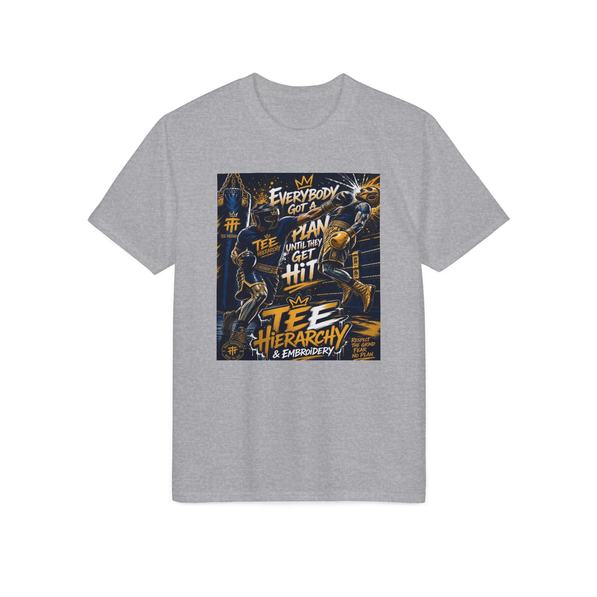 T-Shirt — Tee Hierarchy Graphic Performance Tee ("Everybody Got A Man Until I Get Hit")