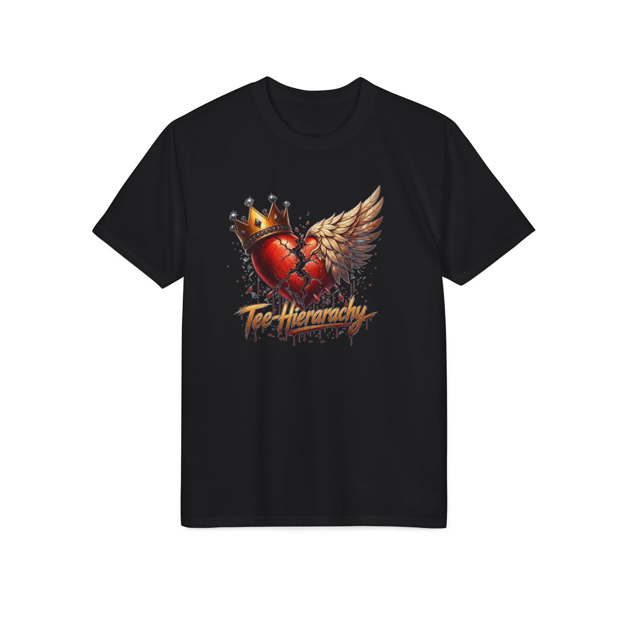 Winged Heart Graphic T-Shirt — Royal Crown Tattoo Style