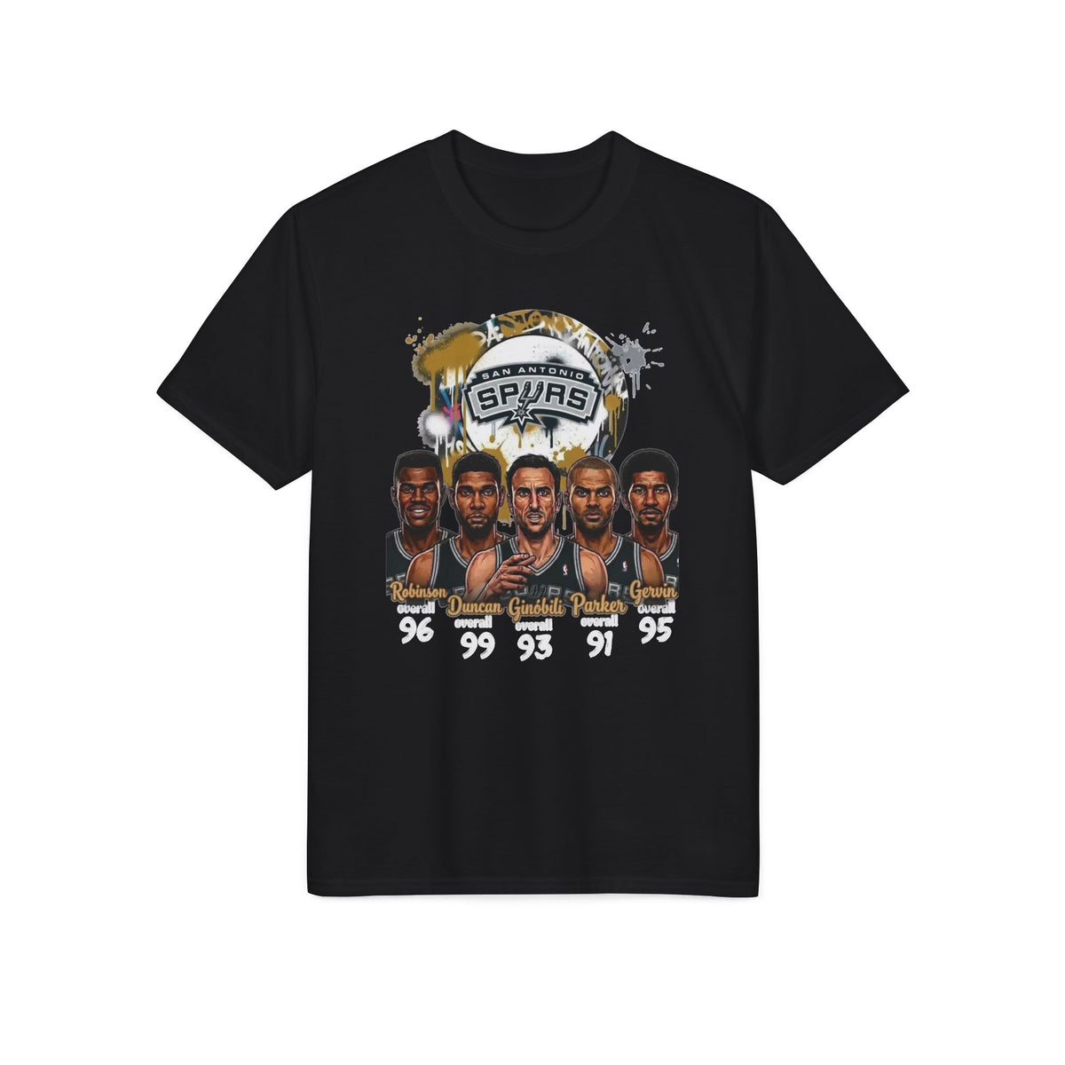 San Antonio Spurs Legends Portrait T-Shirt – Team Players Graphic Tee