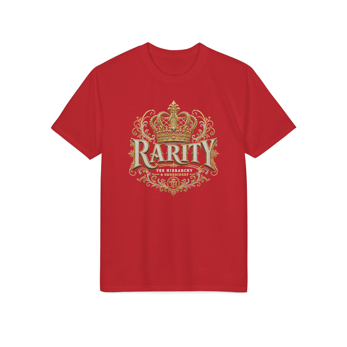 Royalty Rarity Crown T-Shirt — Gold Ornate Monarch Graphic
