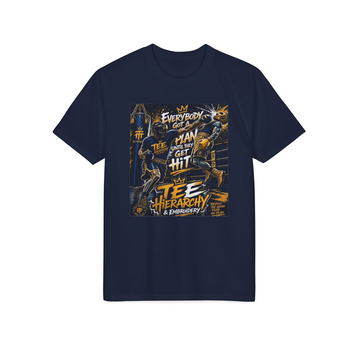 T-Shirt — Tee Hierarchy Graphic Performance Tee ("Everybody Got A Man Until I Get Hit")