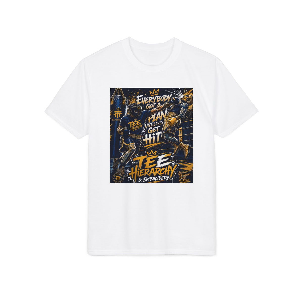 T-Shirt — Tee Hierarchy Graphic Performance Tee ("Everybody Got A Man Until I Get Hit")