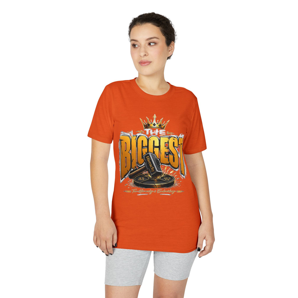 Biggest DJ Turntable Graphic T-Shirt — 'BIGGEST' Crowned Record Player Tee