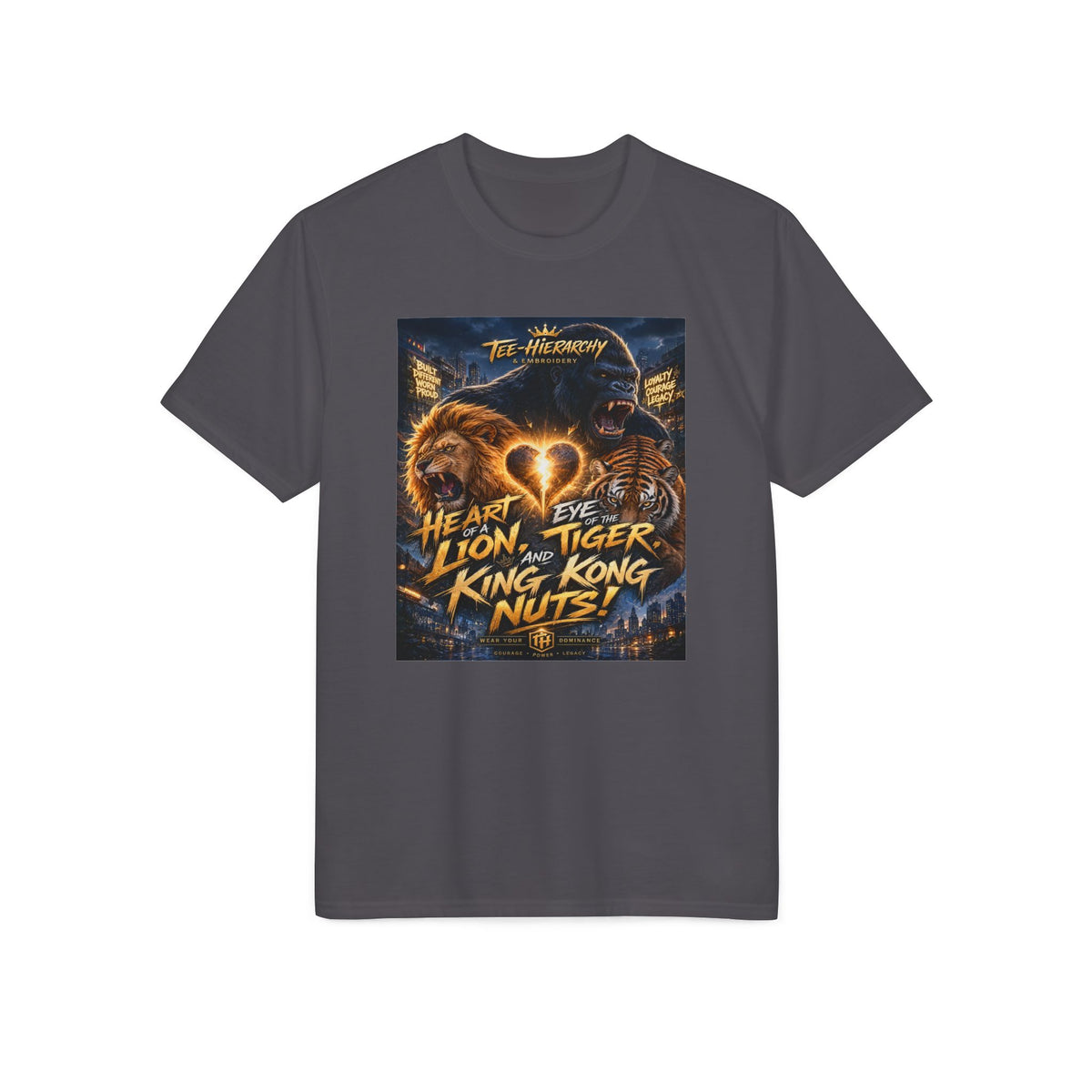 Lion Heart Vintage Band Tee - King, Tiger & Kong Graphic T-Shirt