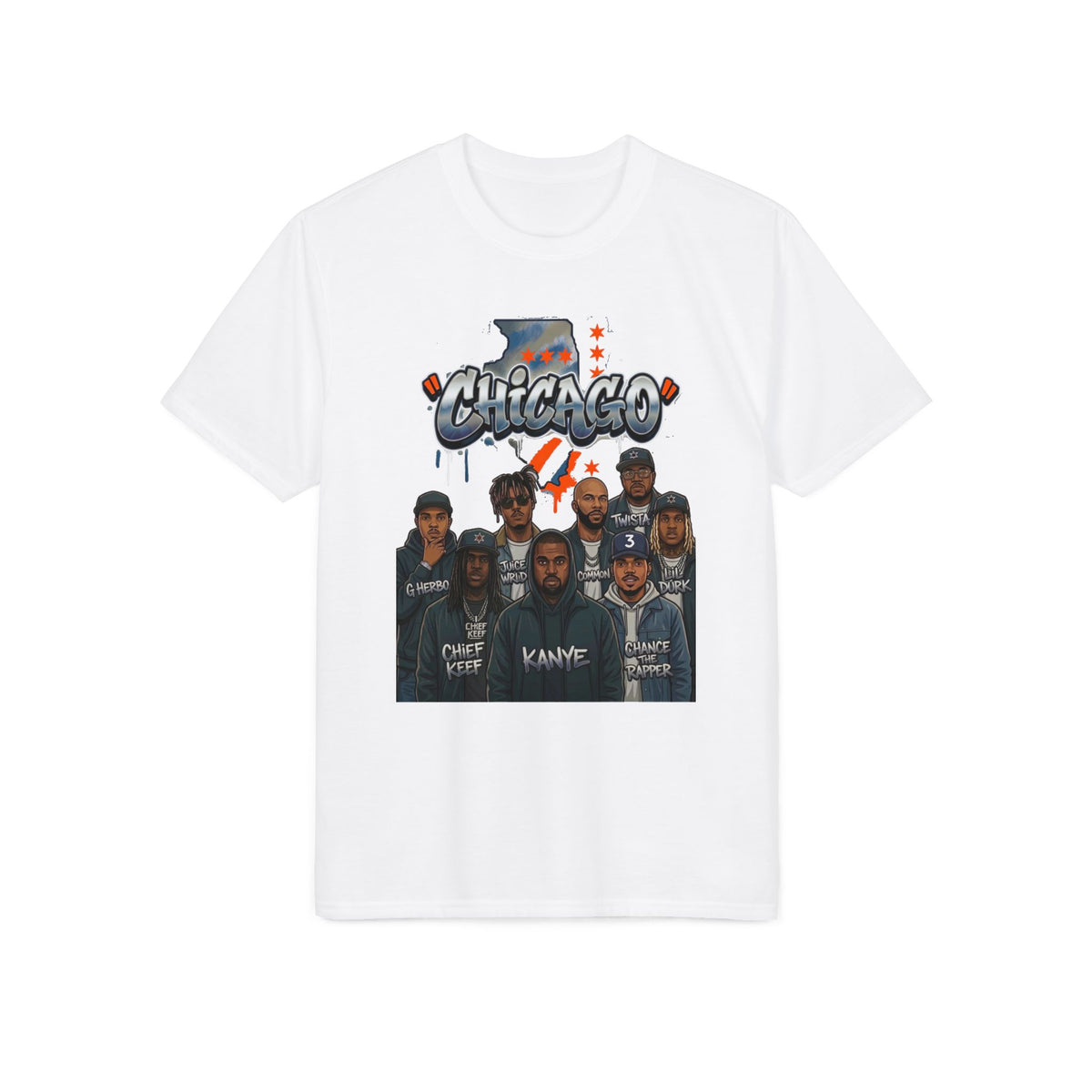 Chicago Crew Graphic T-Shirt — Retro Hip-Hop Portraits