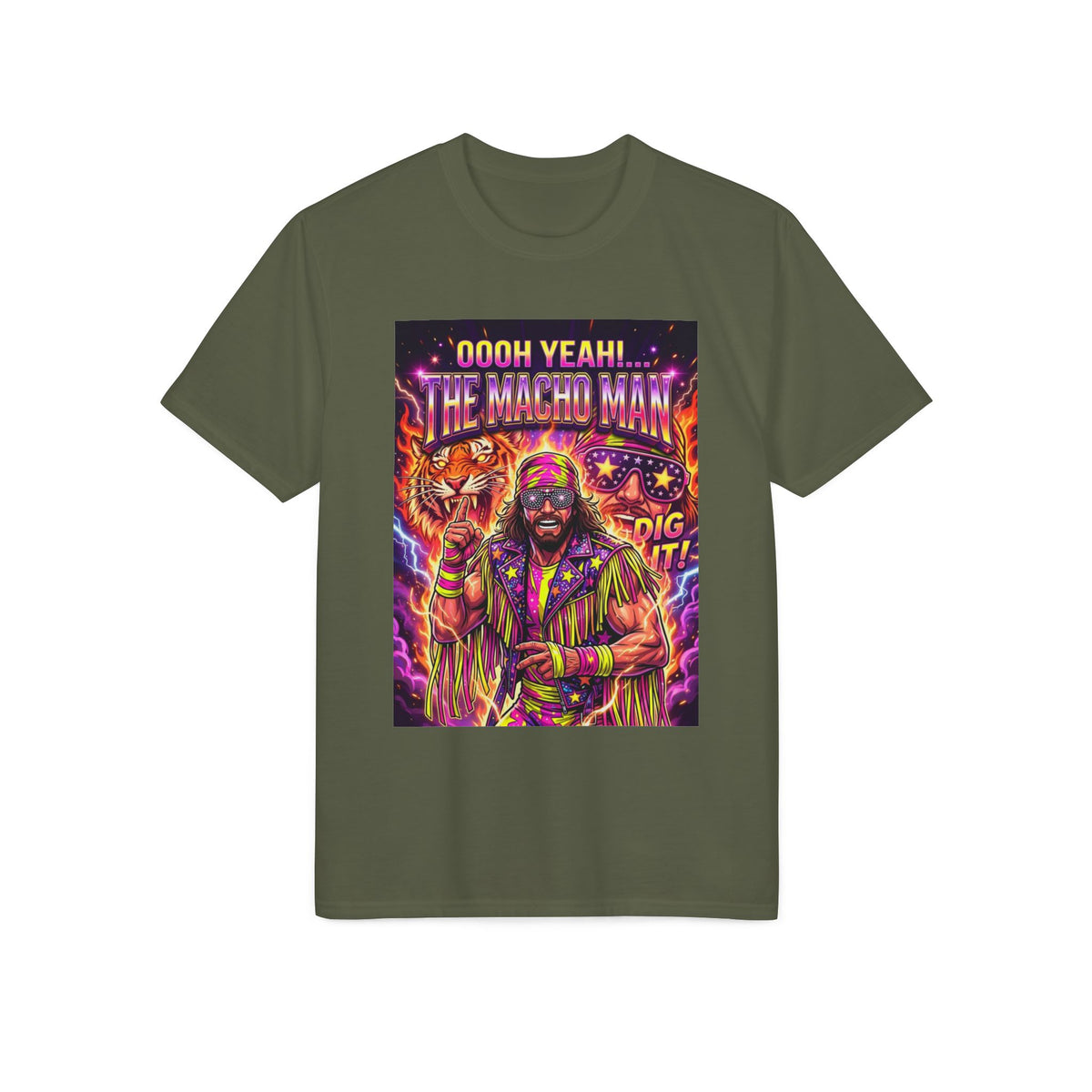 Macho Man Wrestling Tribute T-Shirt — "Ooooh Yeah! The Macho Man" Retro Wrestling Tee
