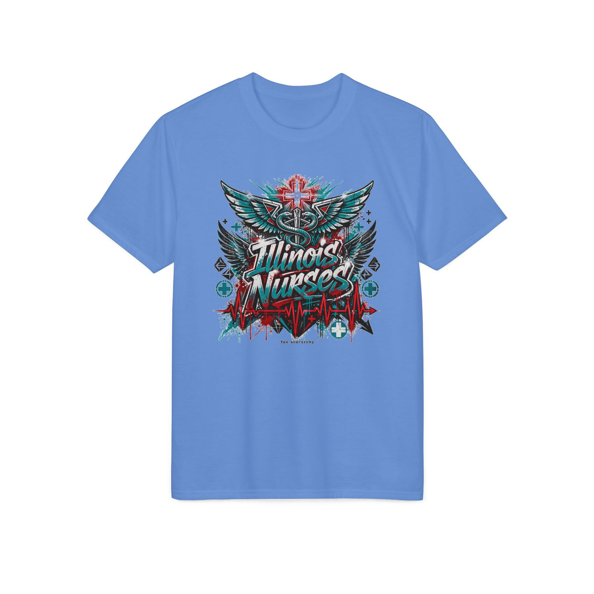 Illinois Nurses Graphic T-Shirt — Caduceus Wings Medical Pride Tee