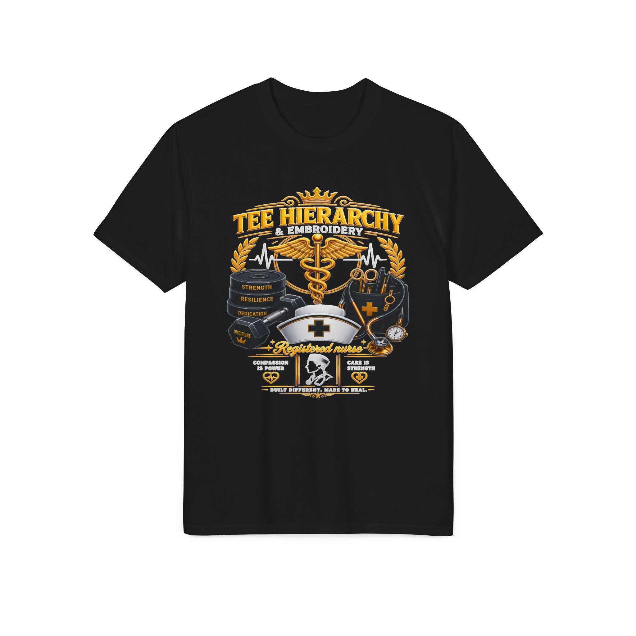 Nurse & EMS ‘Tee Hierarchy’ Medical Emblem Performance T-Shirt