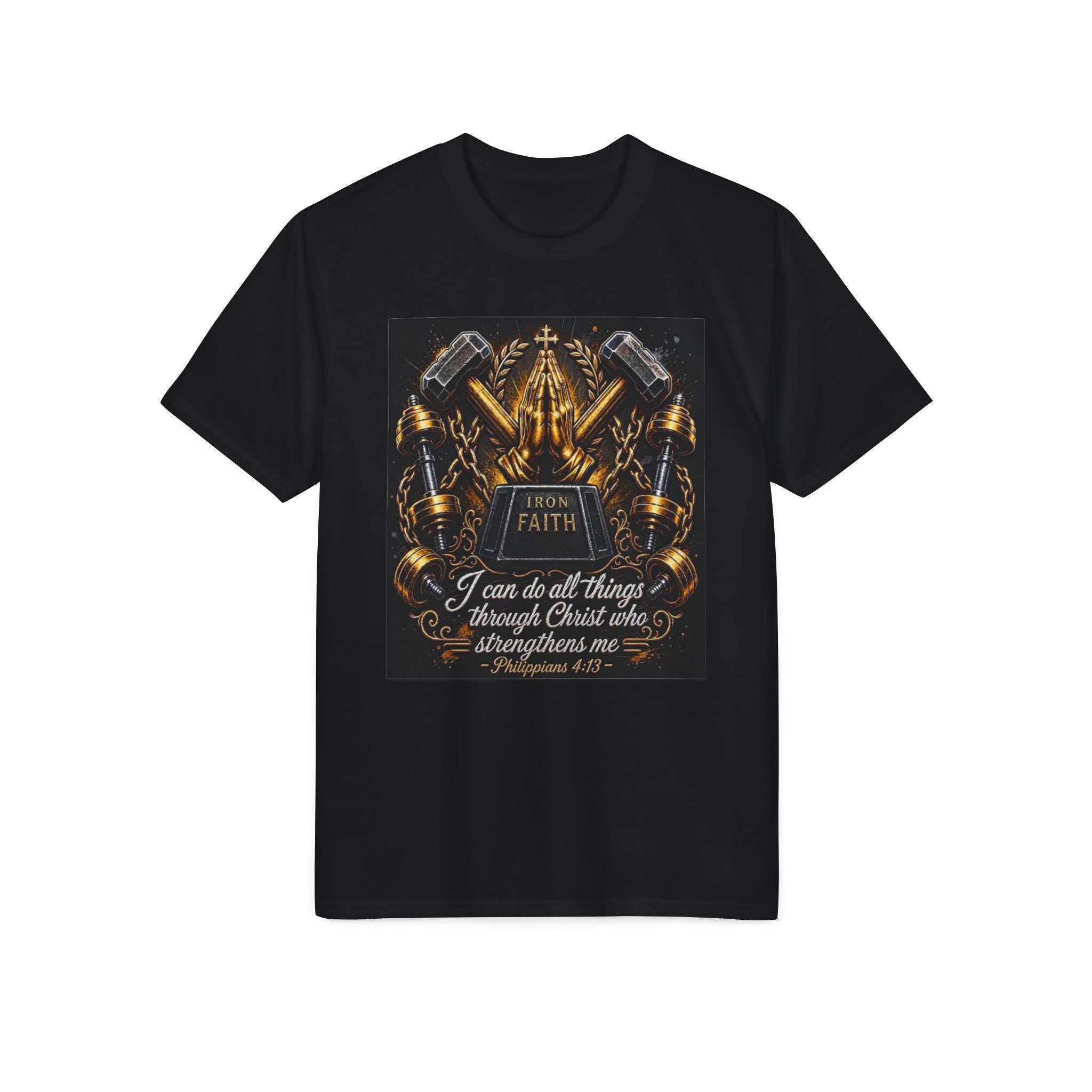 Christian Strength T-Shirt — “I Can Do All Things Through Christ” Faith Graphic Tee