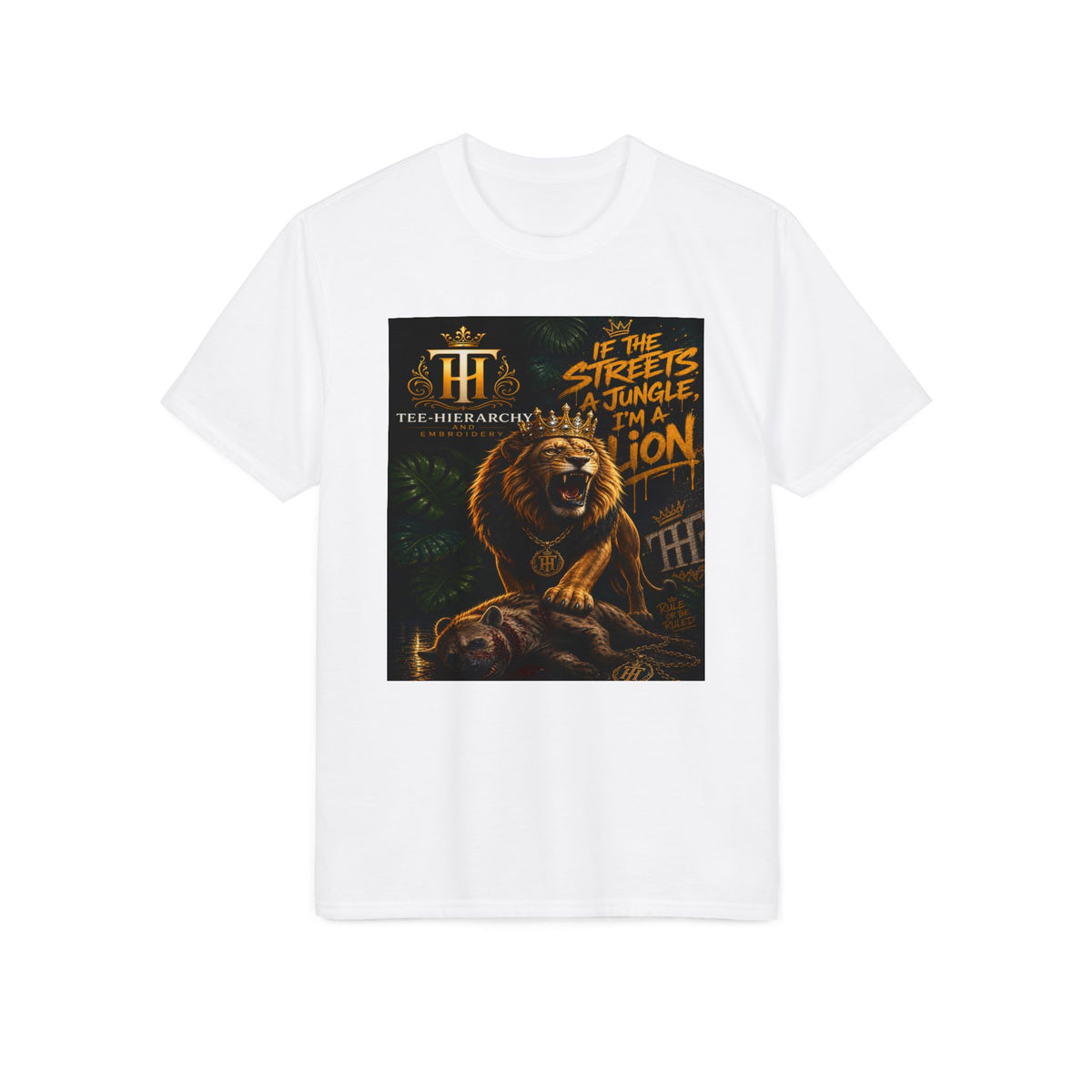 Lion Graphic T-Shirt — "In the Streets I Jungle I'm a Lion" Performance Tee