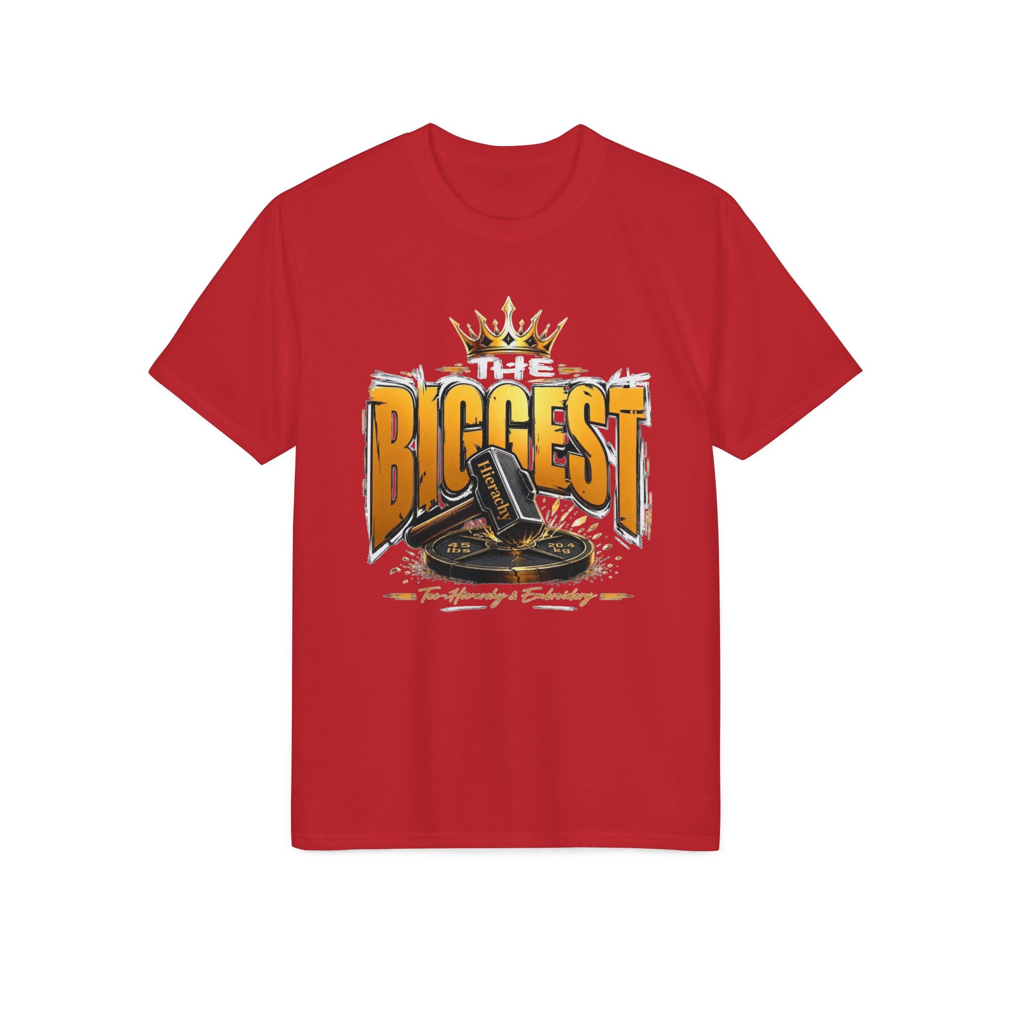 Biggest DJ Turntable Graphic T-Shirt — 'BIGGEST' Crowned Record Player Tee