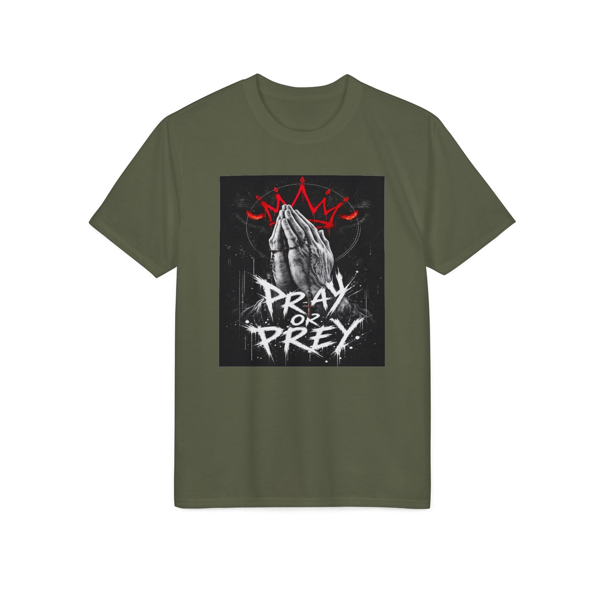 Pray or Prey Graphic T-Shirt — Praying Hands Streetwear Tee