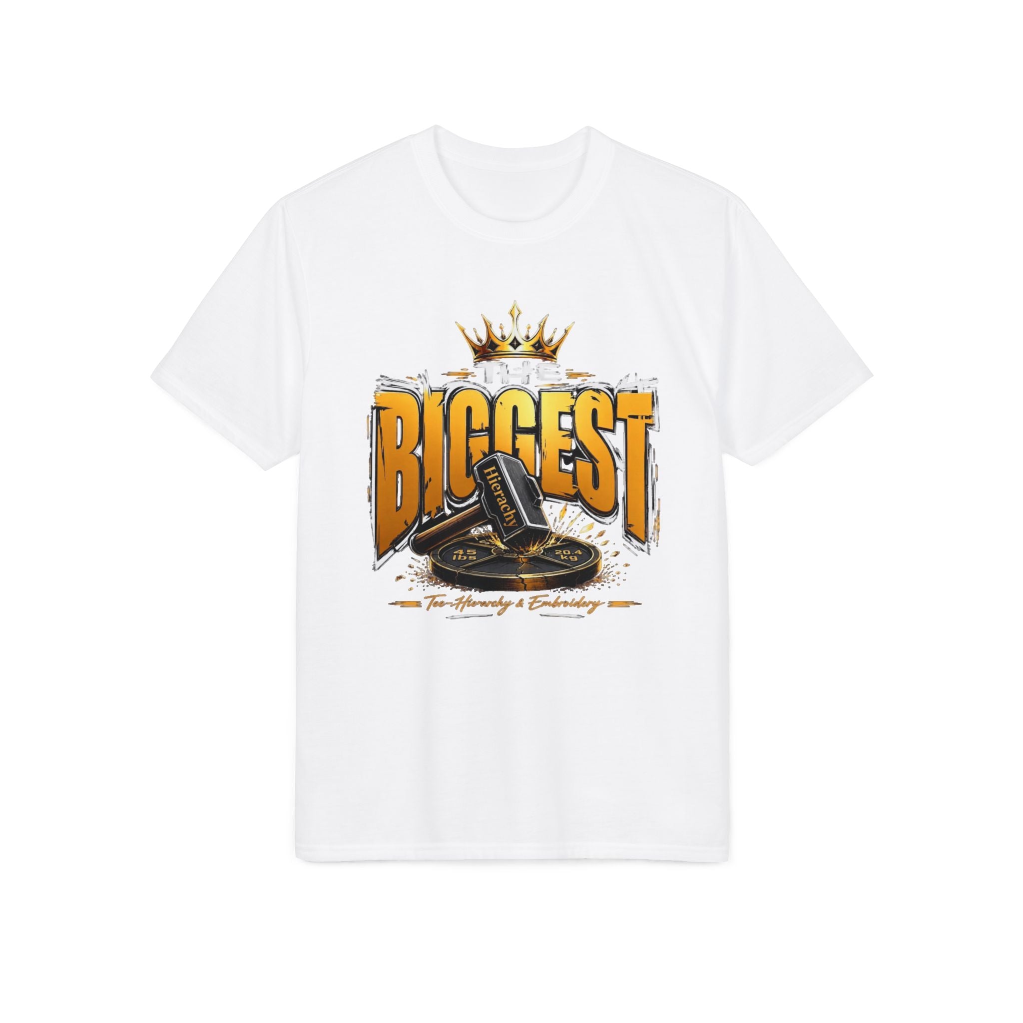 Biggest DJ Turntable Graphic T-Shirt — 'BIGGEST' Crowned Record Player Tee