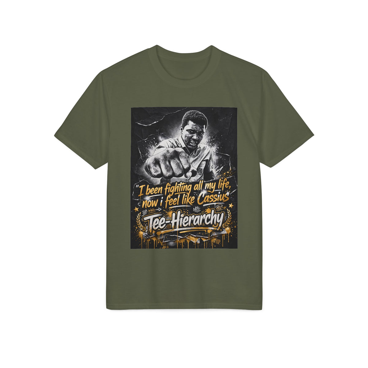 Muhammad Ali Tribute T-Shirt – "I Been Fighting All My Life, Now I Feel Like Cassius" Graphic Tee