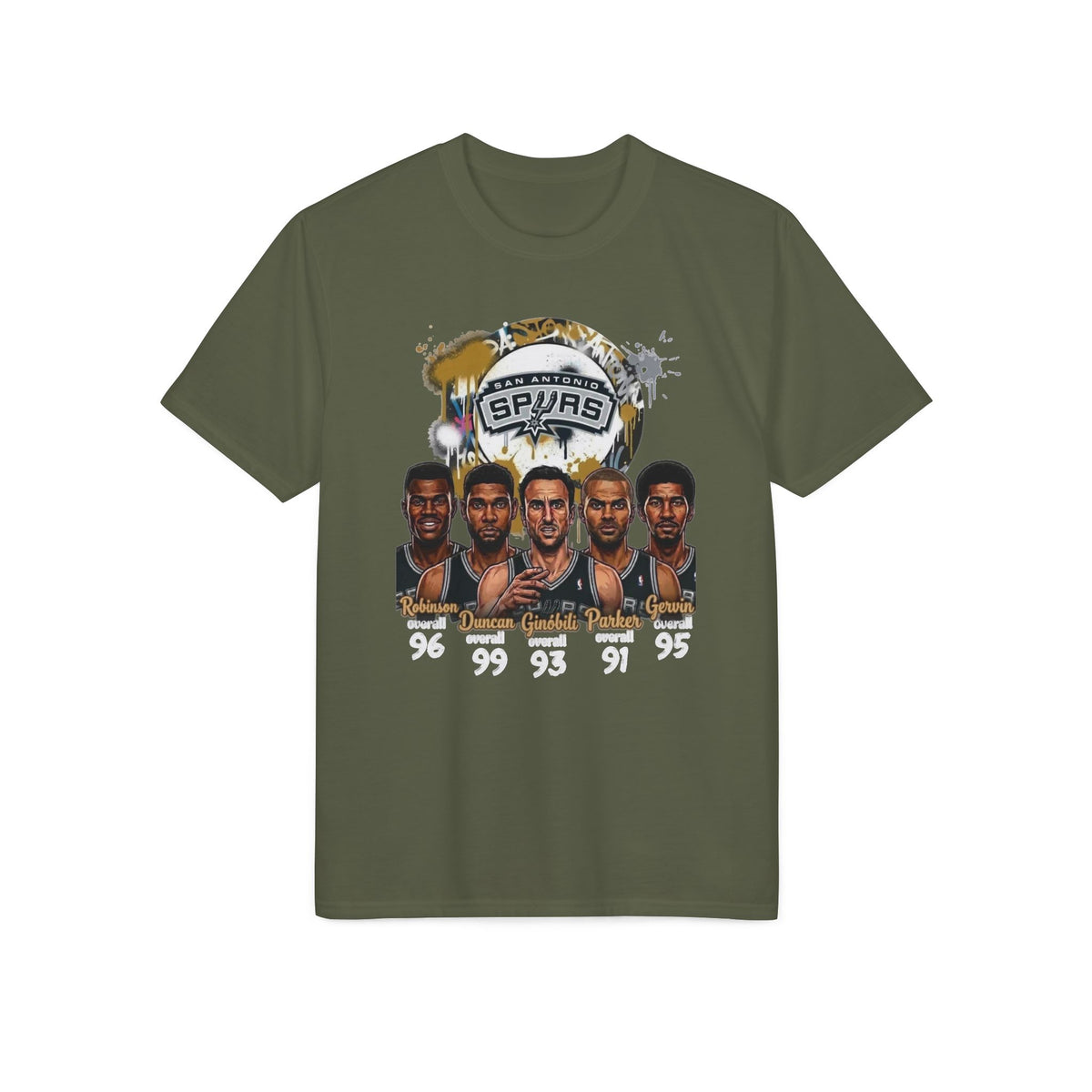 San Antonio Spurs Legends Portrait T-Shirt – Team Players Graphic Tee