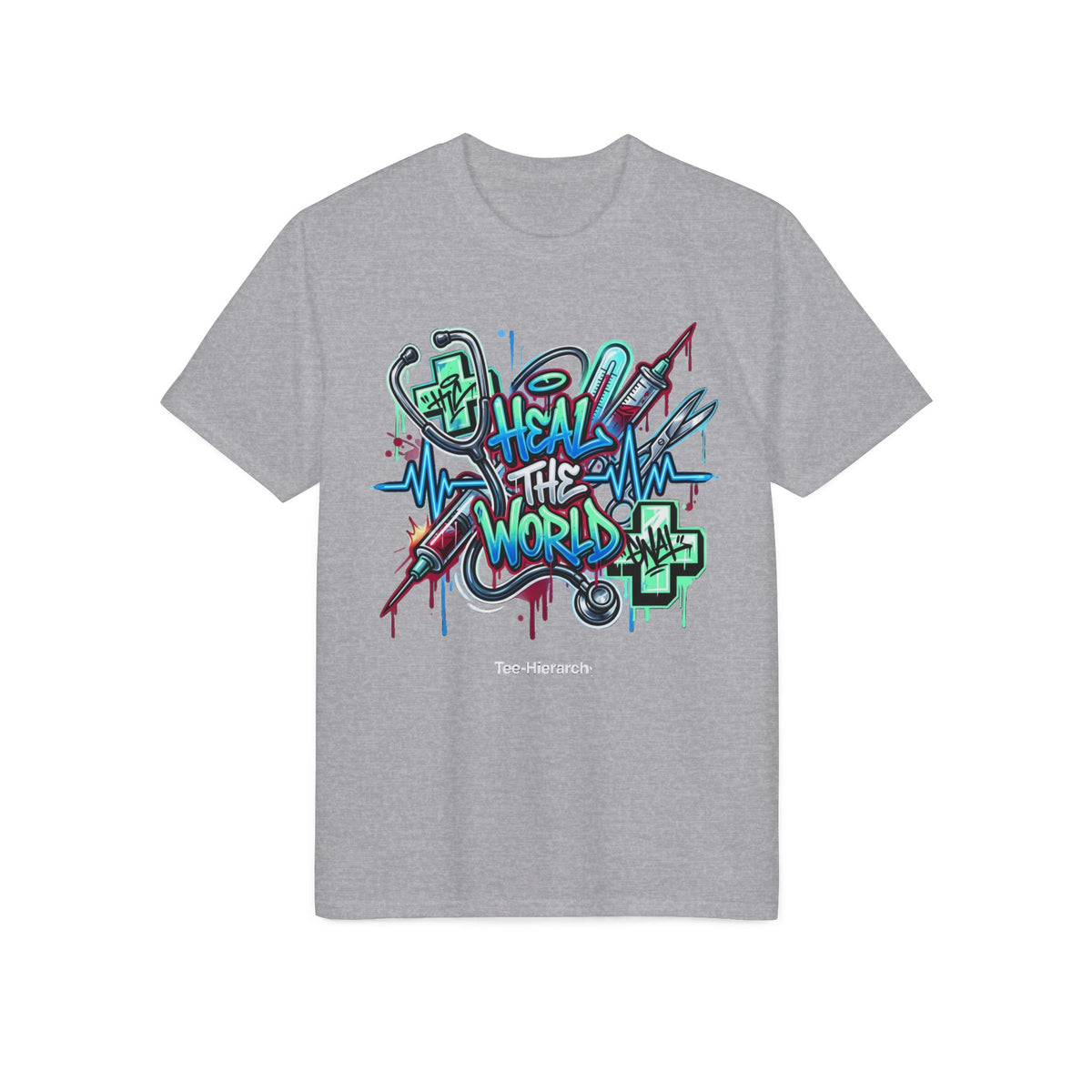 Heal The World Graffiti Performance T-Shirt