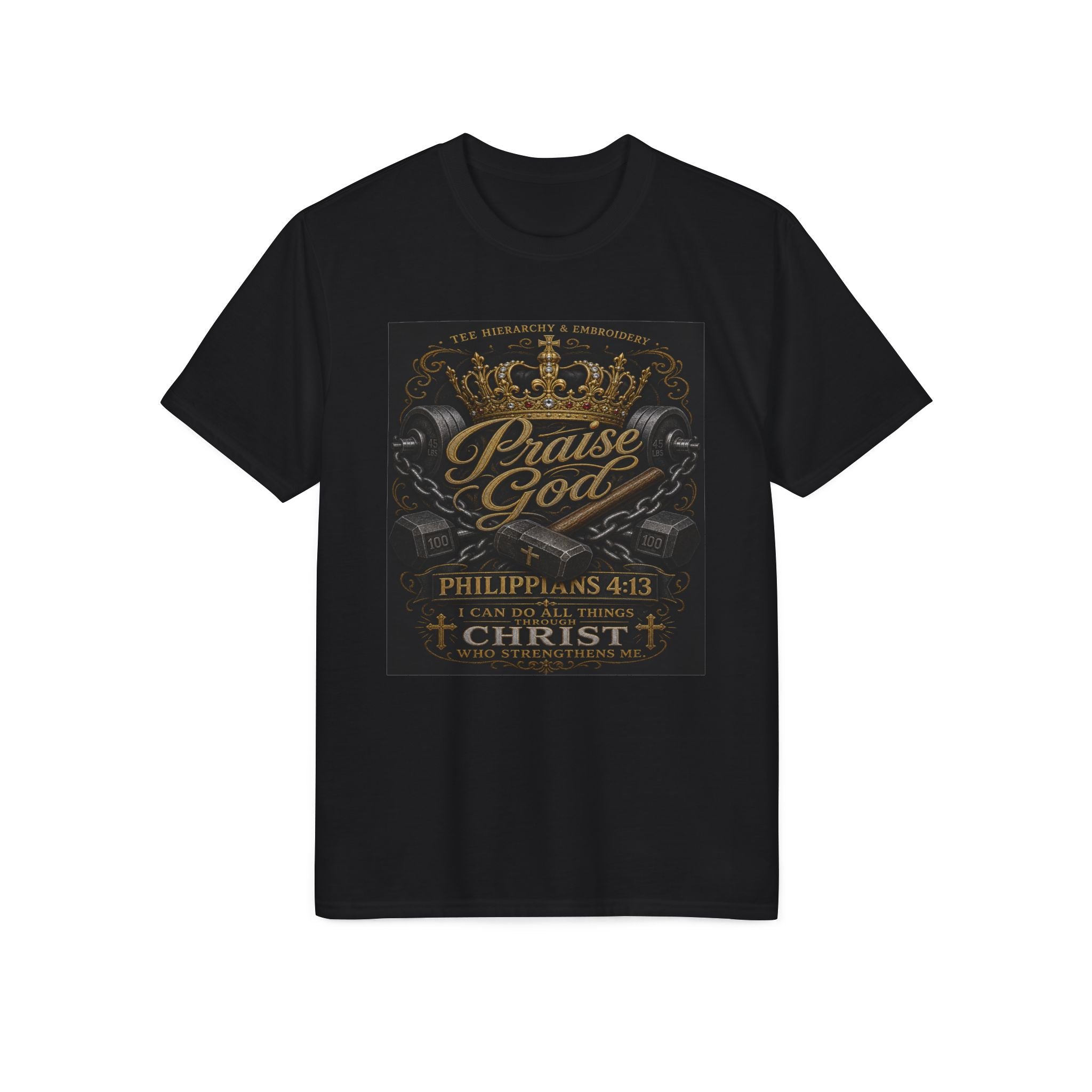 Praise God T‑Shirt – Philippians 4:13 Christian Faith Tee
