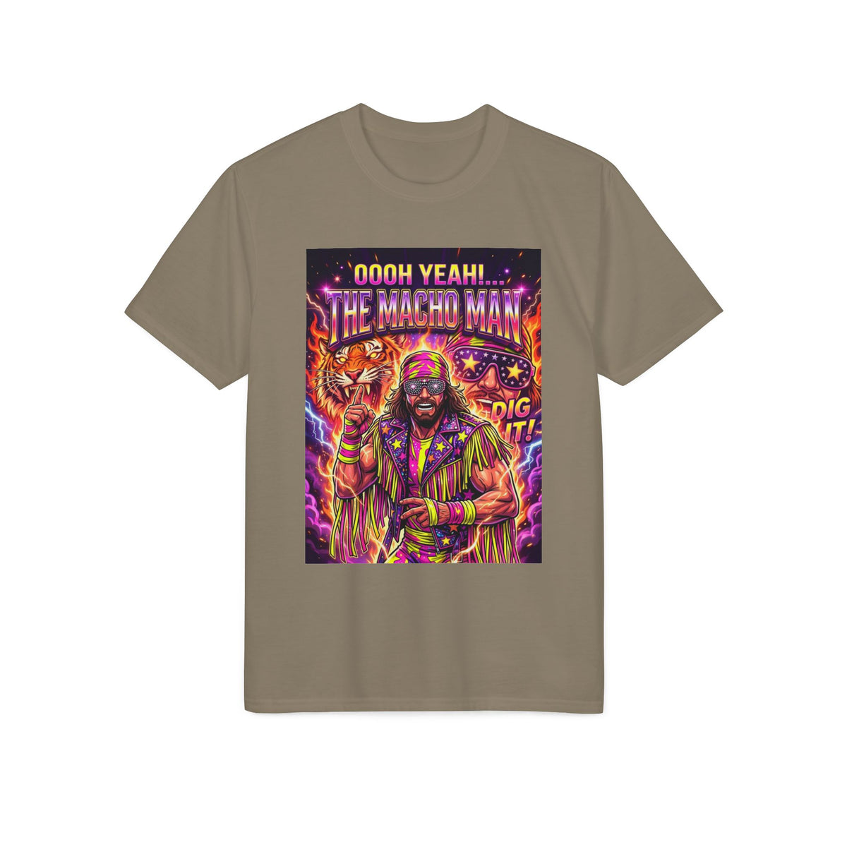 Macho Man Wrestling Tribute T-Shirt — "Ooooh Yeah! The Macho Man" Retro Wrestling Tee
