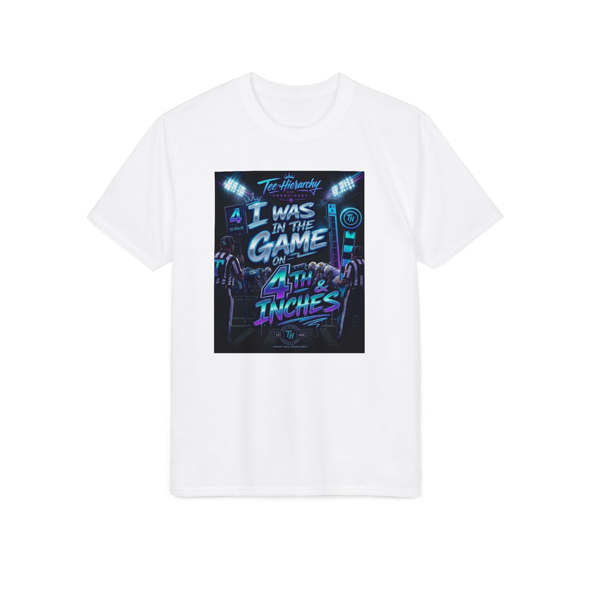 Gaming Retro Neon T-Shirt — "I Was In The Game Until The Inches" Graphic Tee
