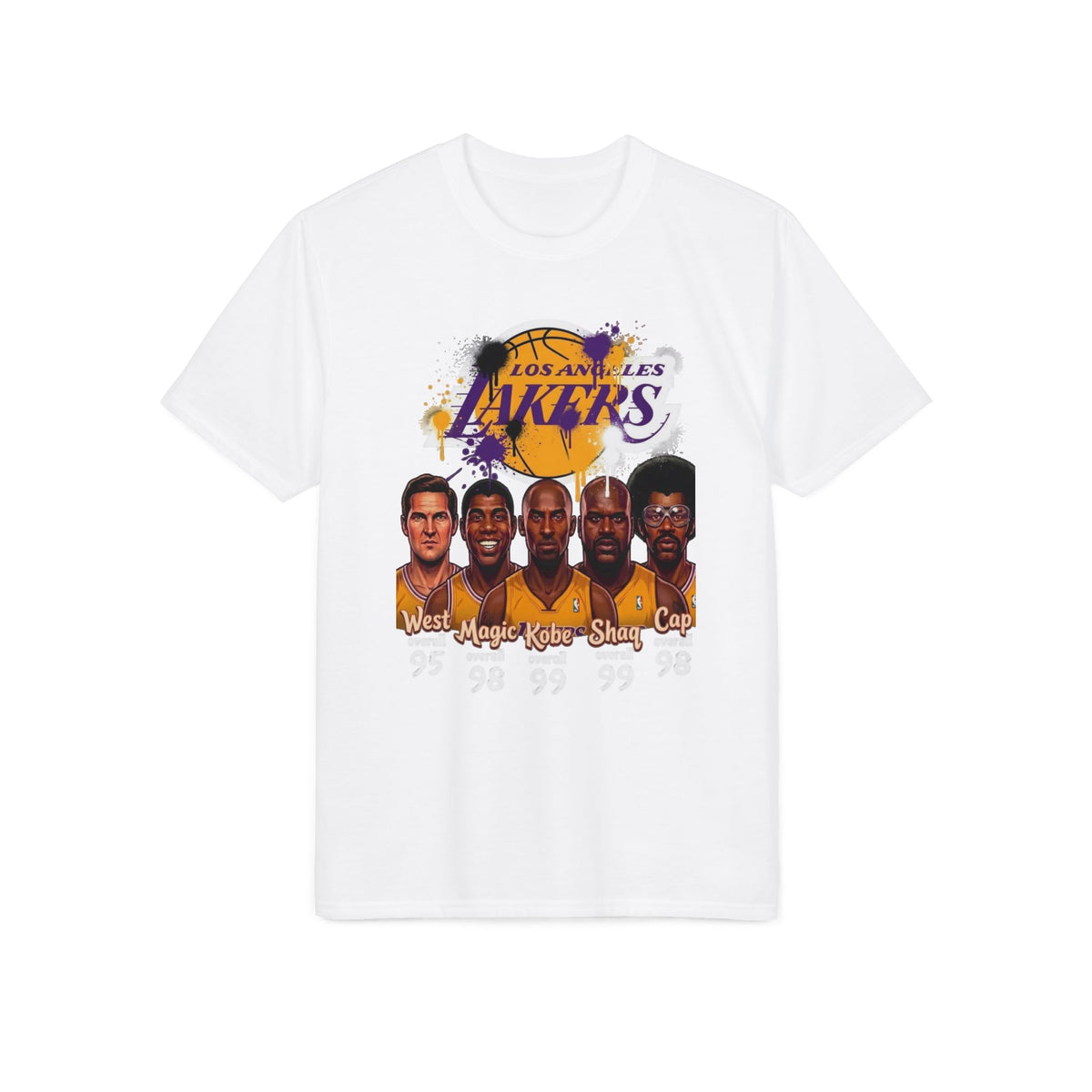 Los Angeles Lakers Legends T-Shirt — West, Magic, Kobe, Shaq, Kareem Squad