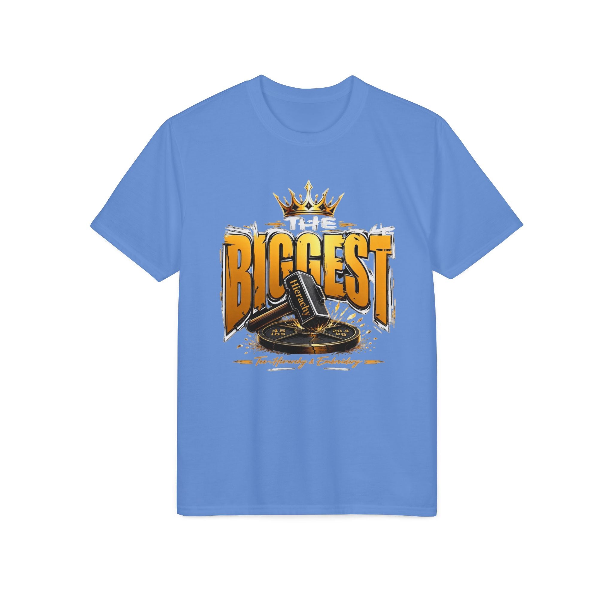Biggest DJ Turntable Graphic T-Shirt — 'BIGGEST' Crowned Record Player Tee