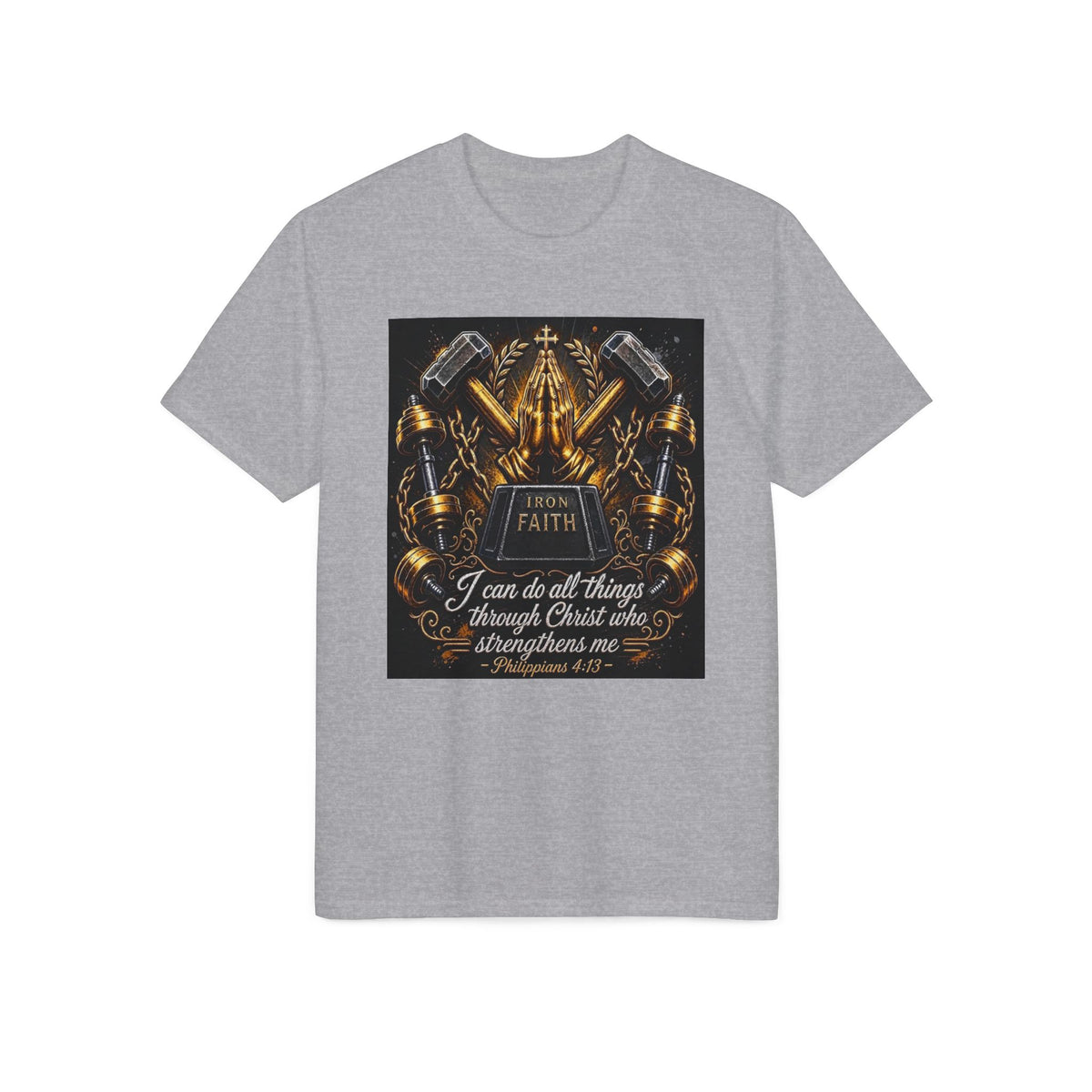 Christian Strength T-Shirt — “I Can Do All Things Through Christ” Faith Graphic Tee