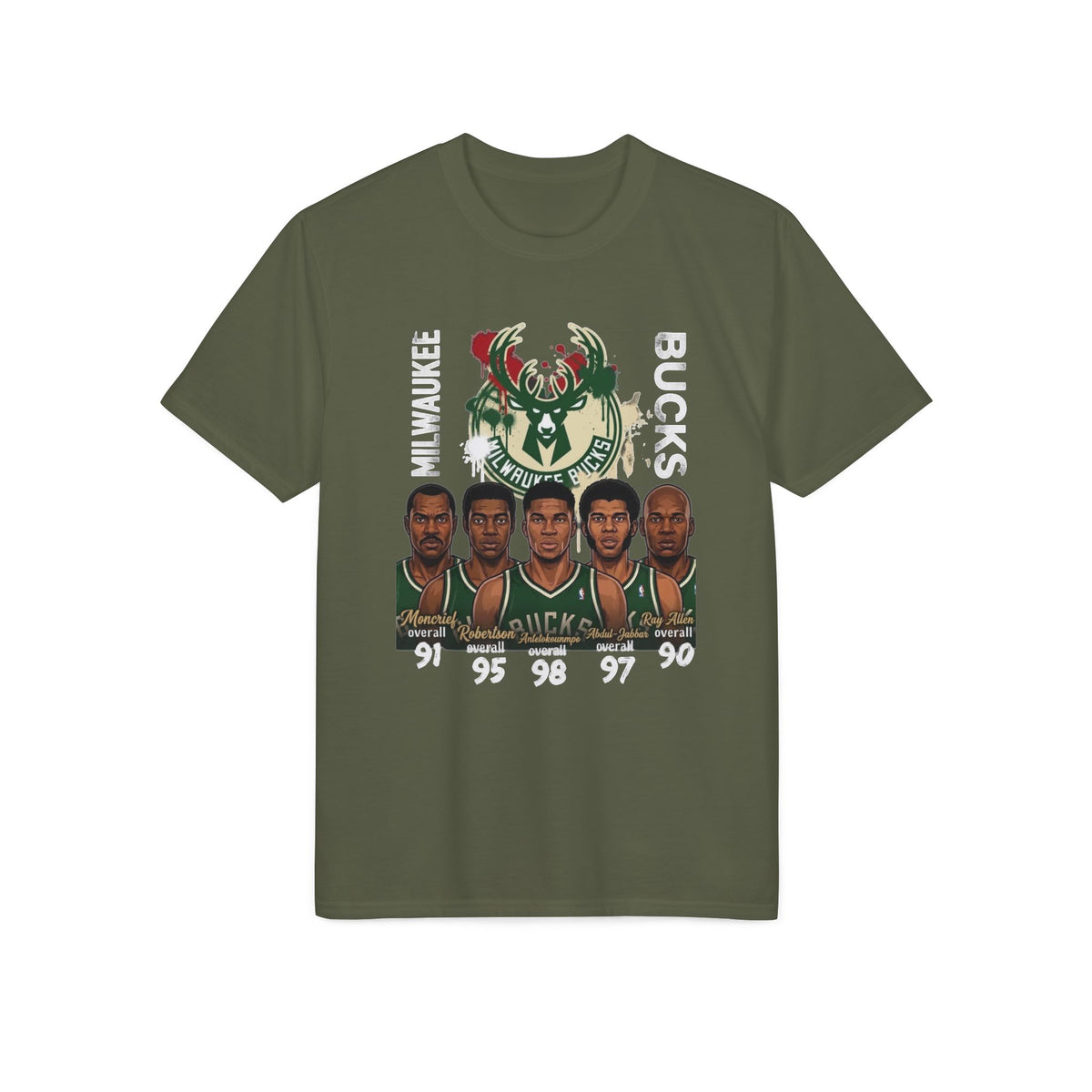 Milwaukee Bucks Vintage Players Graphic T-Shirt