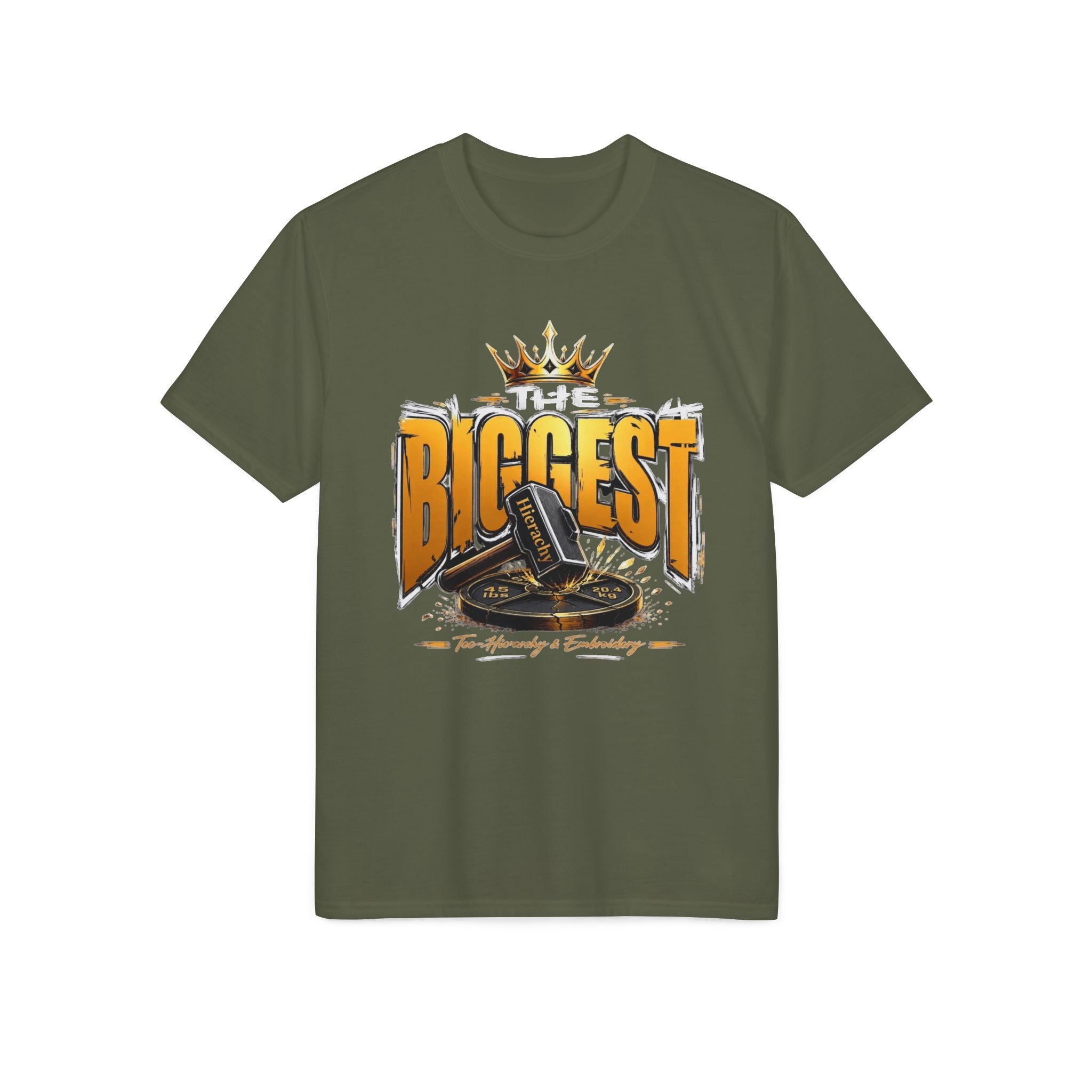 Biggest DJ Turntable Graphic T-Shirt — 'BIGGEST' Crowned Record Player Tee
