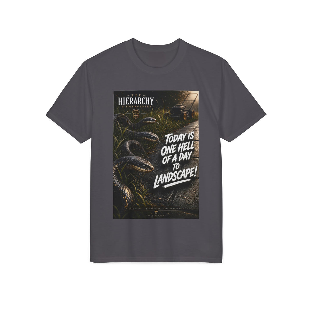 Landscape Crew Performance T‑Shirt — “Today Is One Hell of a Day to Landscape!”