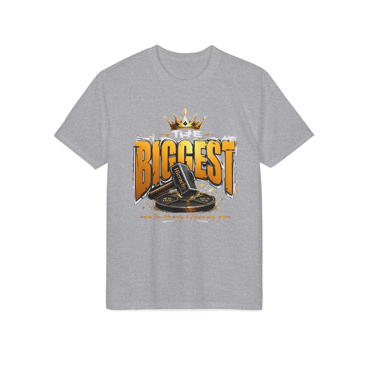 Biggest DJ Turntable Graphic T-Shirt — 'BIGGEST' Crowned Record Player Tee
