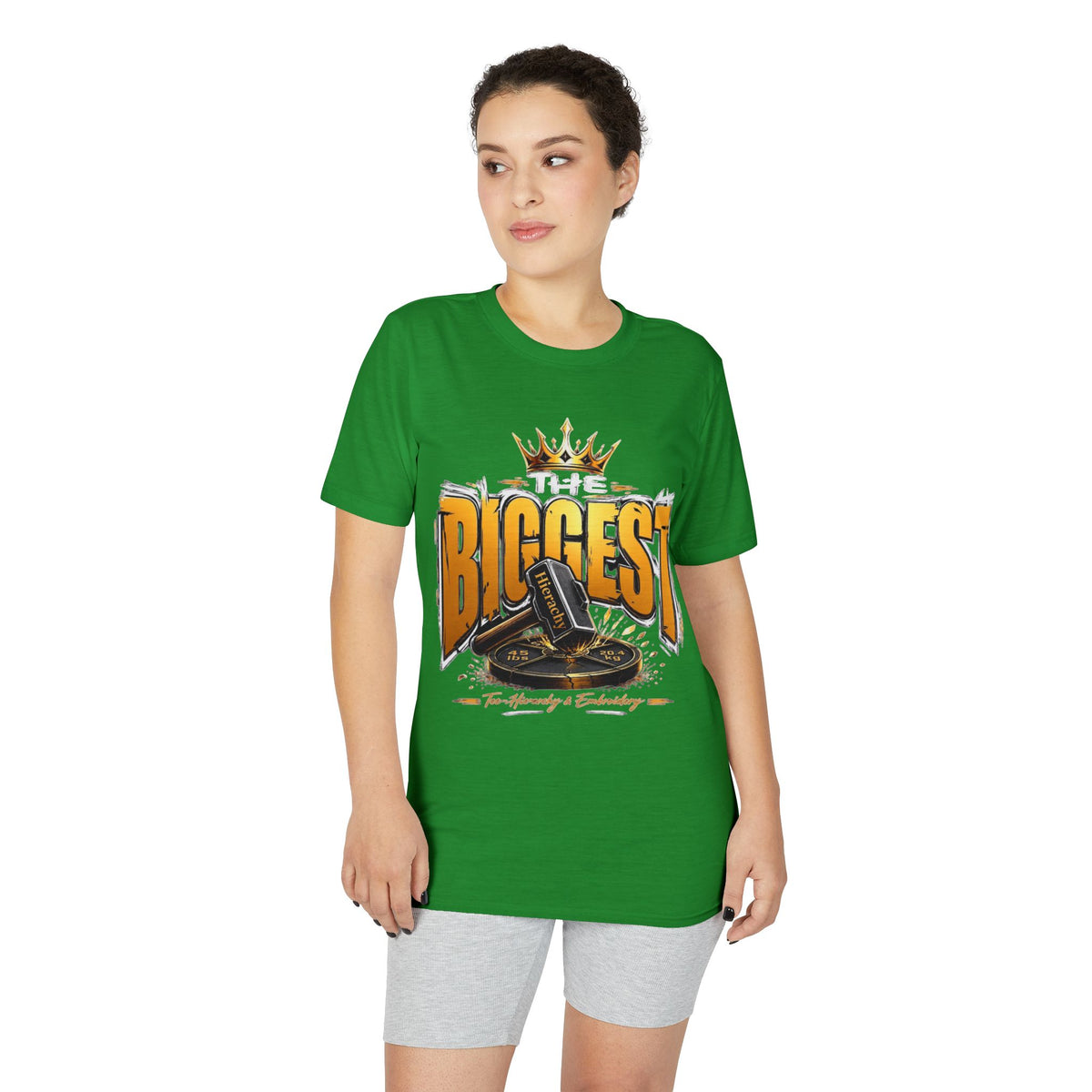 Biggest DJ Turntable Graphic T-Shirt — 'BIGGEST' Crowned Record Player Tee