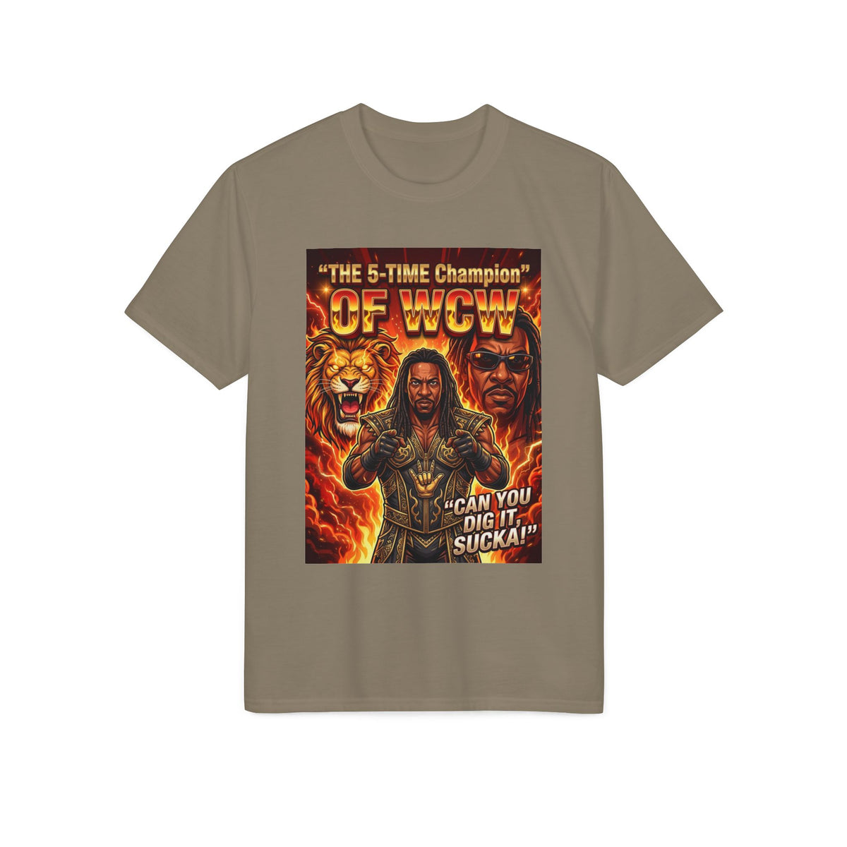 Champion Graphic T-Shirt — "Can You Dig It, Sucka!" Retro Wrestling Tee