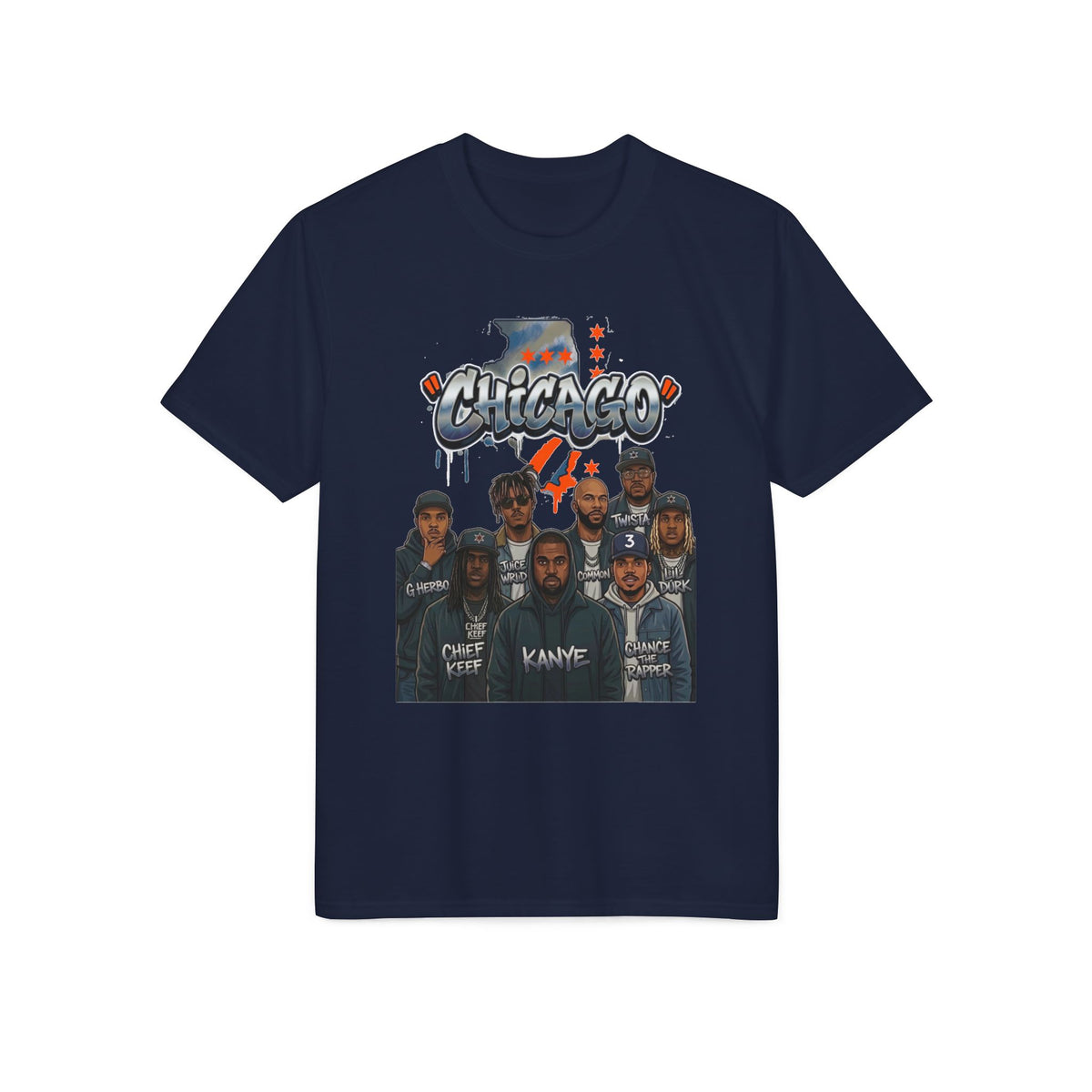 Chicago Crew Graphic T-Shirt — Retro Hip-Hop Portraits