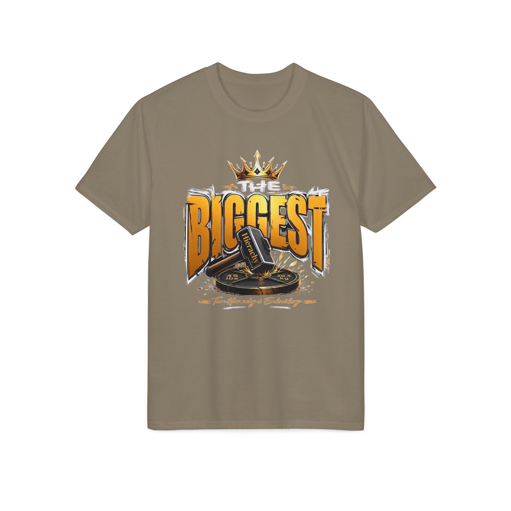 Biggest DJ Turntable Graphic T-Shirt — 'BIGGEST' Crowned Record Player Tee