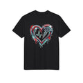Heartbeat Caduceus T-Shirt — Dripping Neon Medical Heart Tee