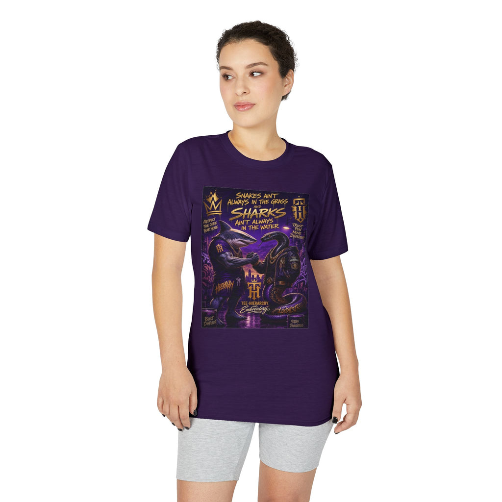 Sharks Ain't Afraid Performance T-Shirt — Bold Shark Graphic Tee for Surfers & Ocean Lovers