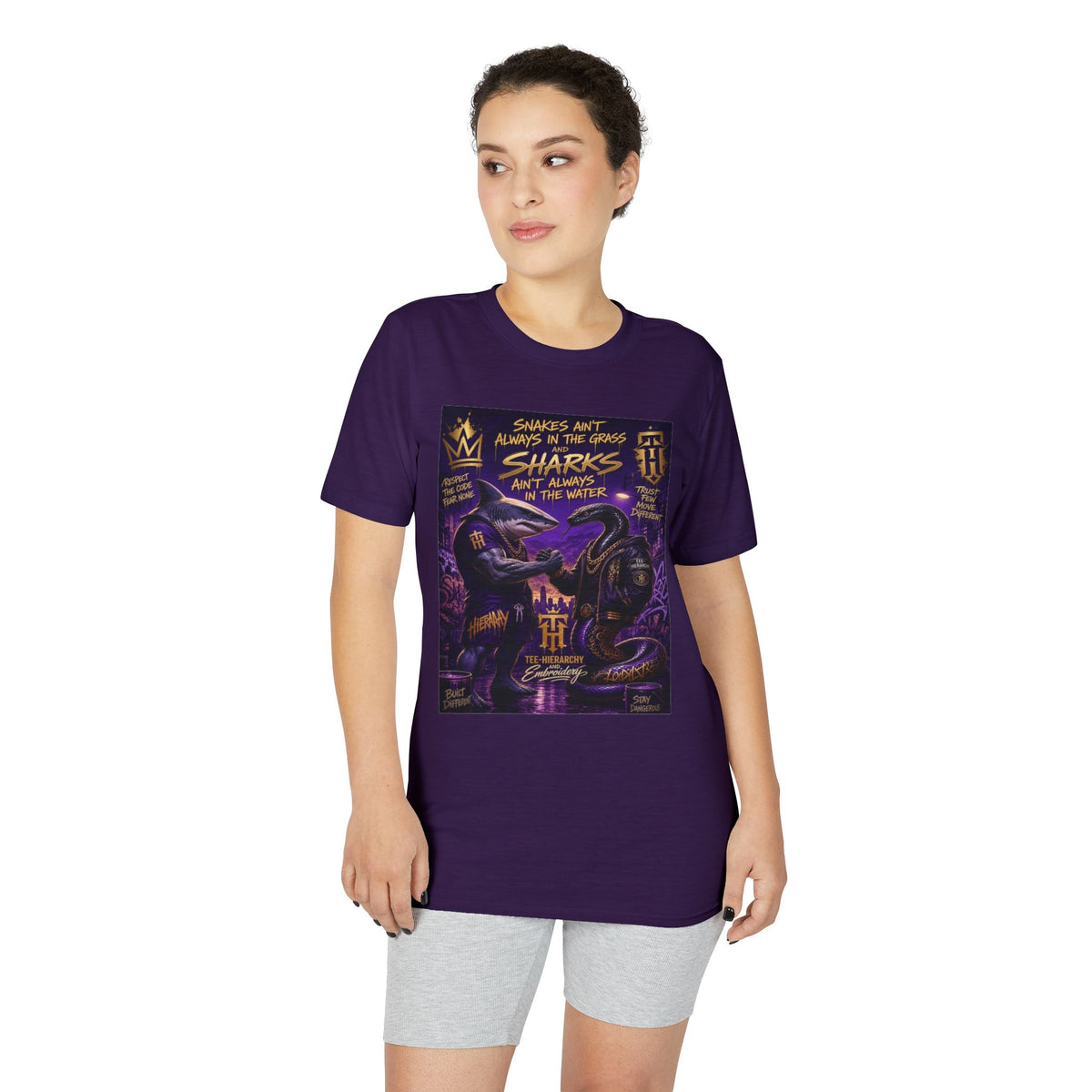 Sharks Ain't Afraid Performance T-Shirt — Bold Shark Graphic Tee for Surfers & Ocean Lovers