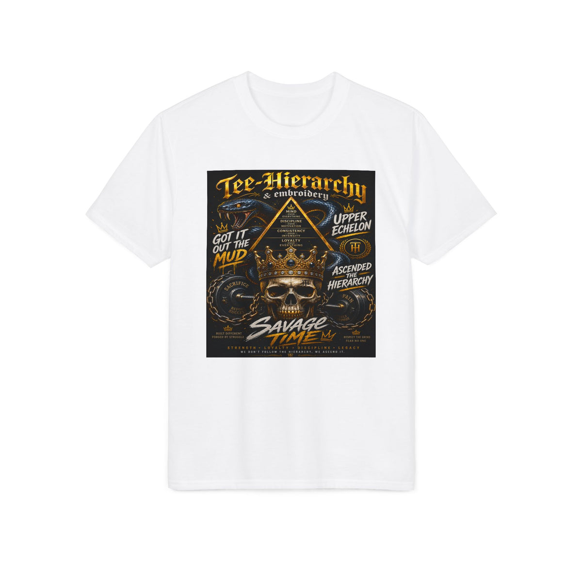 Savage Time Skull Tee — Tee-Hierarchy Graphic Performance T-Shirt