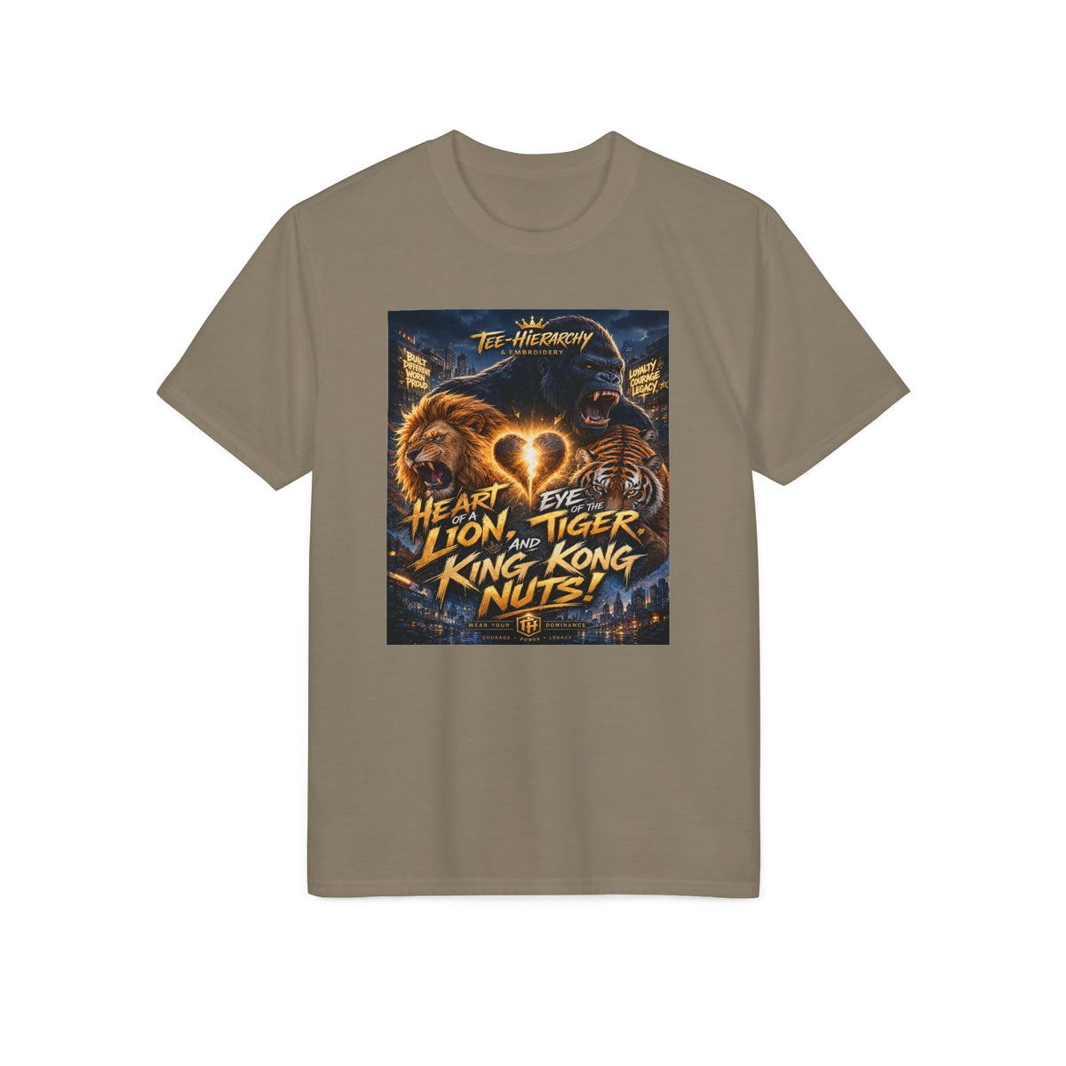 Lion Heart Vintage Band Tee - King, Tiger & Kong Graphic T-Shirt