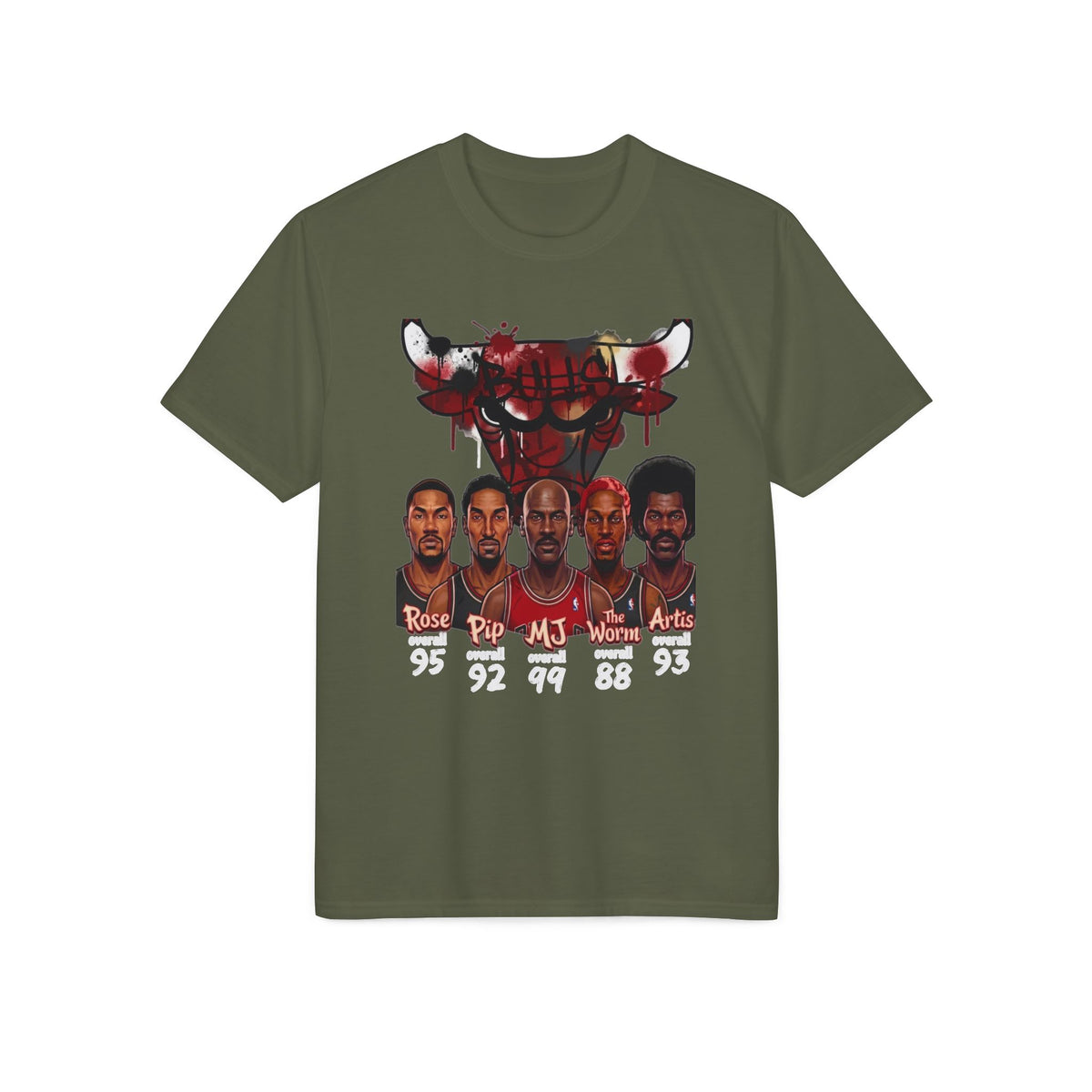 Chicago Bulls Legends T-Shirt — MJ, Pippen, Rodman, Artis & Wallace Graphic Tee
