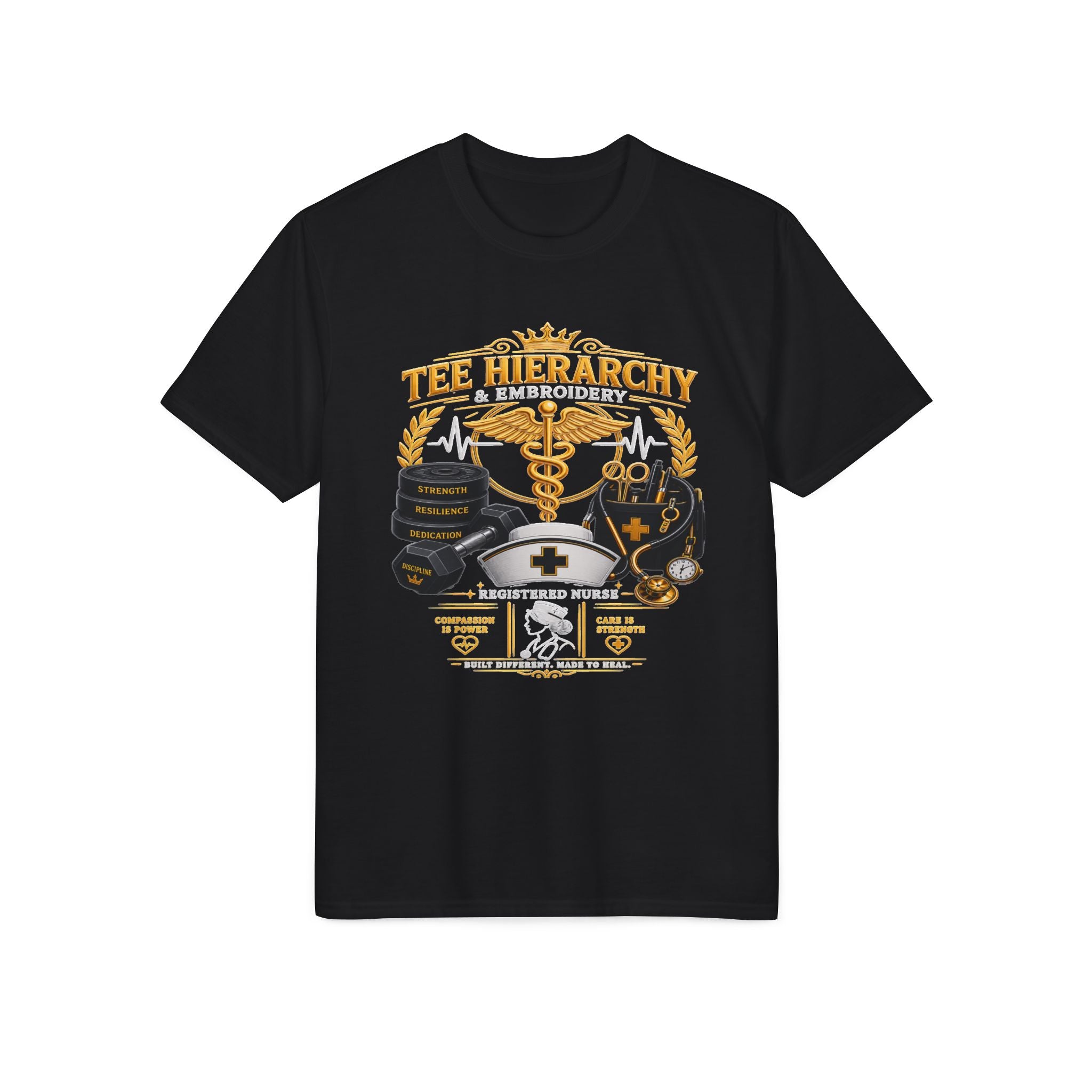 Nursing & Medical Crew Performance T-Shirt — 'Tee Hierarchy' Healthcare Design
