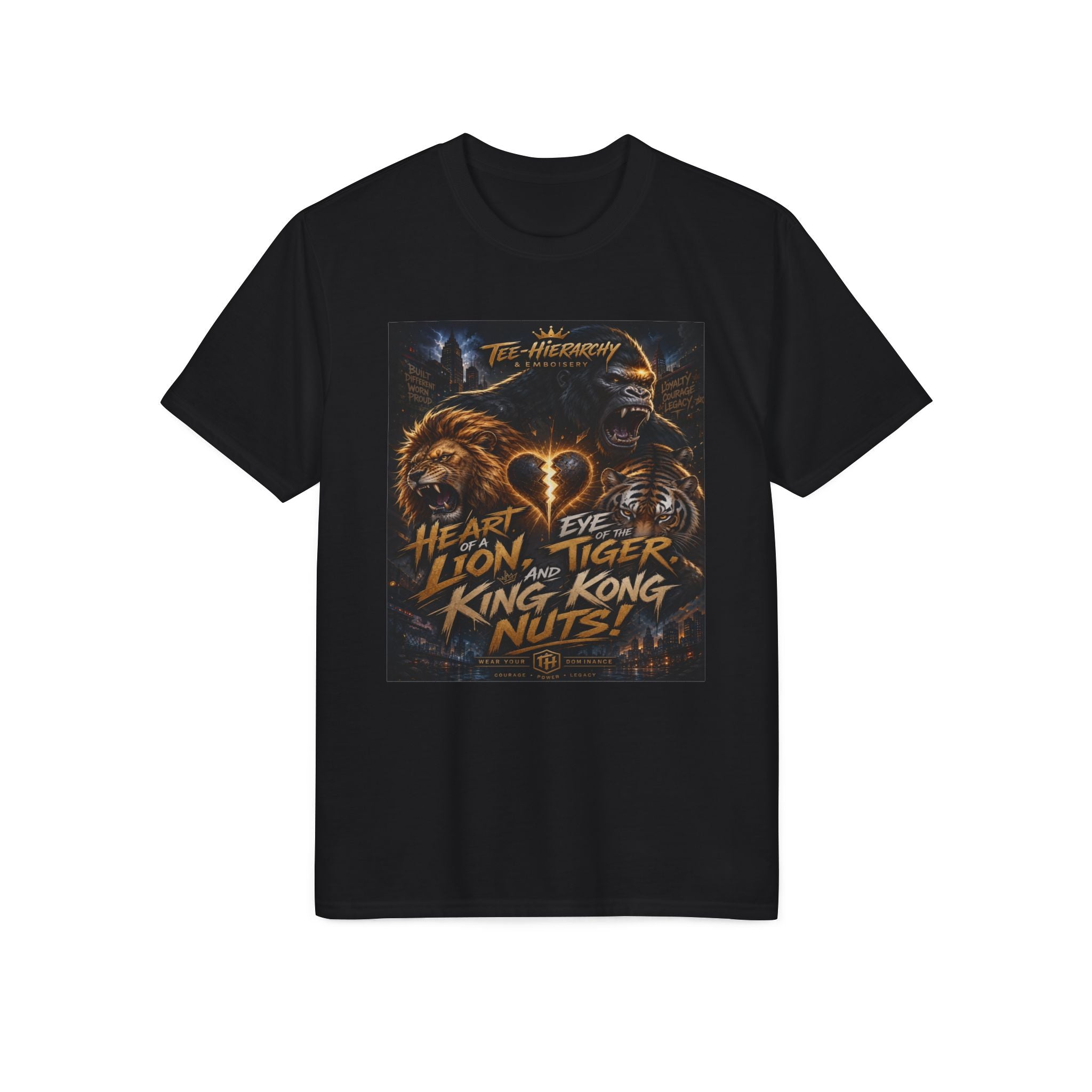 Lion Heart Vintage Band Tee - King, Tiger & Kong Graphic T-Shirt