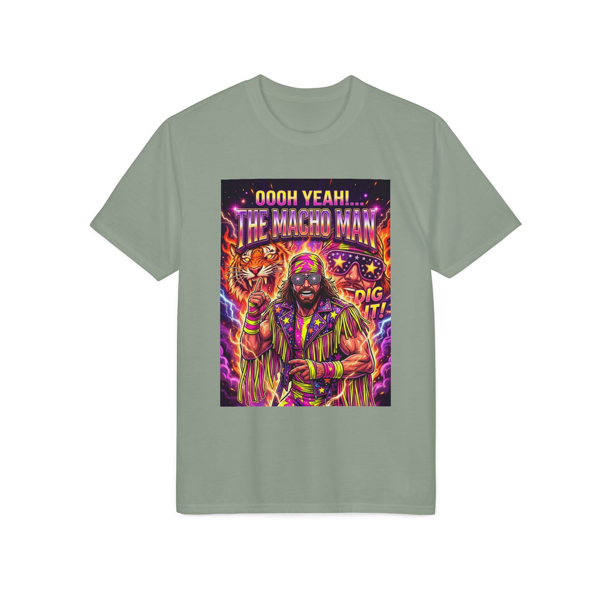 Macho Man Wrestling Tribute T-Shirt — "Ooooh Yeah! The Macho Man" Retro Wrestling Tee