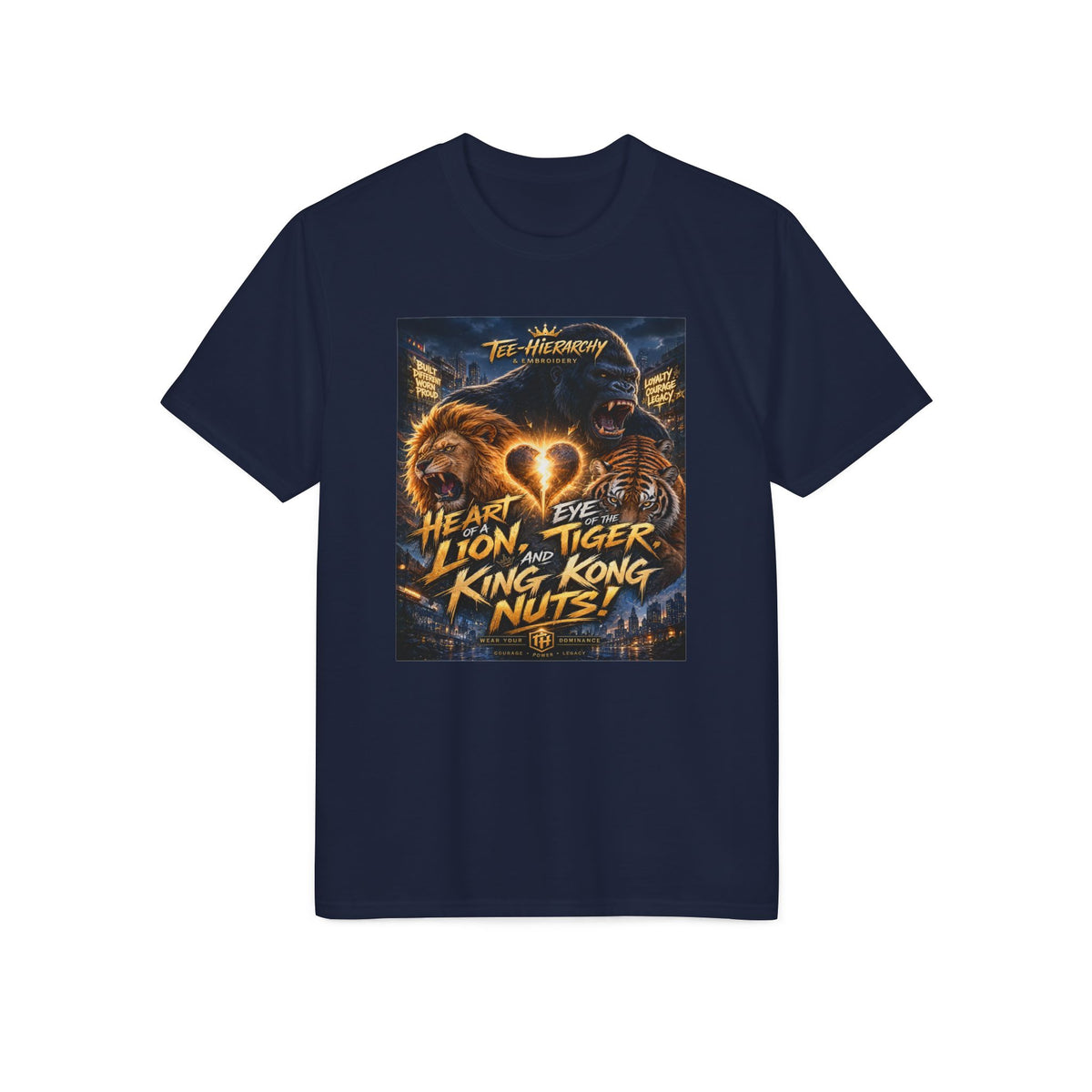 Lion Heart Vintage Band Tee - King, Tiger & Kong Graphic T-Shirt